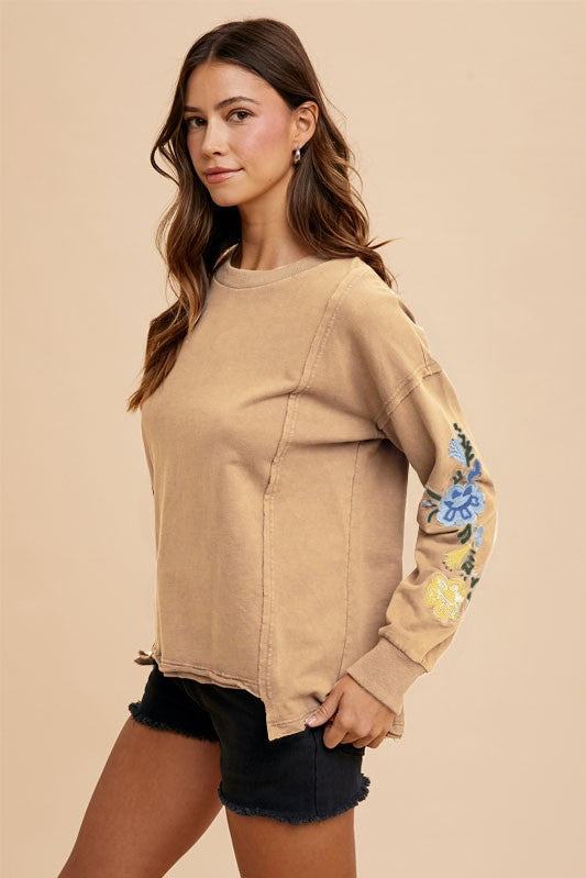 *Sample Sale* Embroidered Arm Top