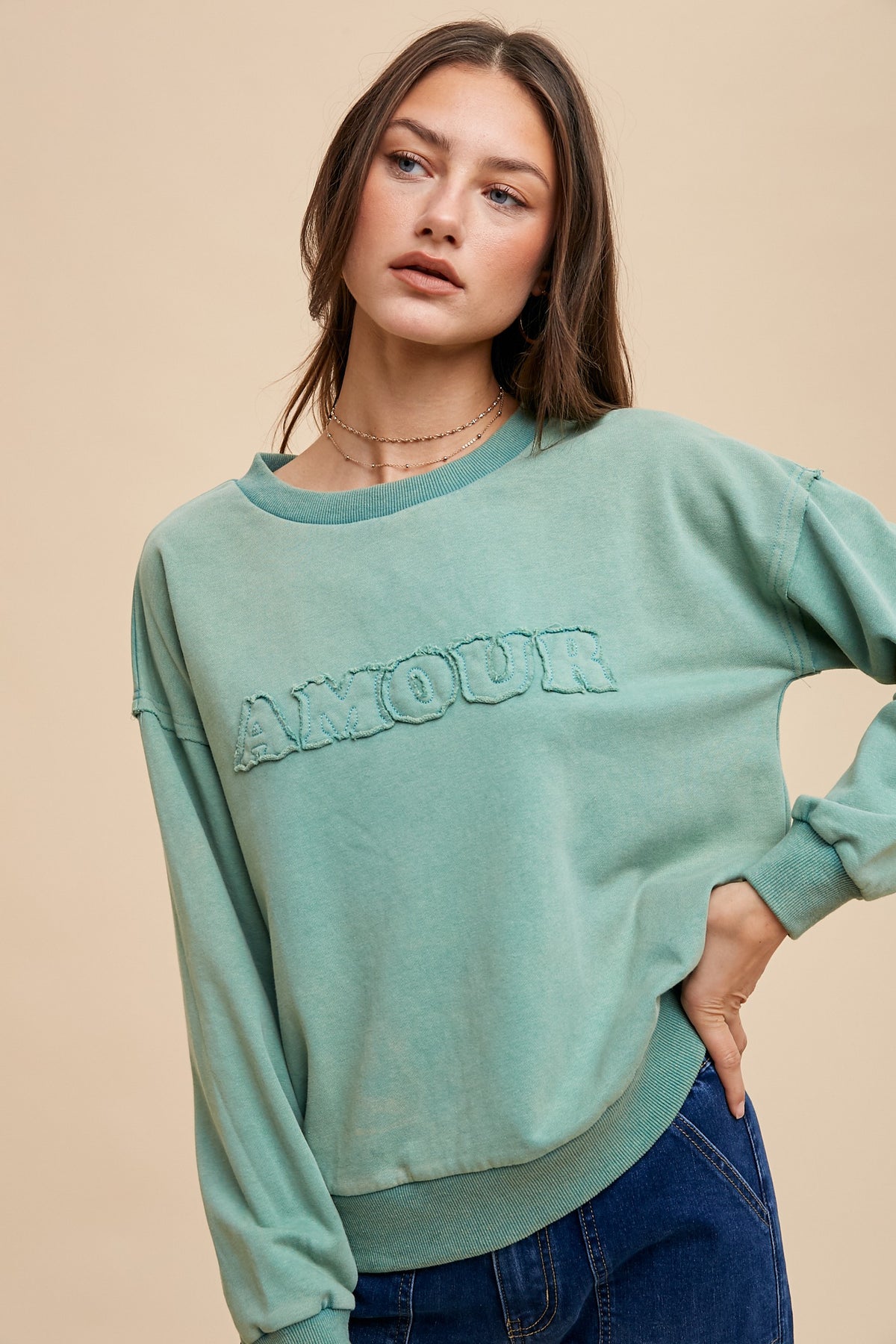 Amour (Pine) Mineral Wash Sweatshirt