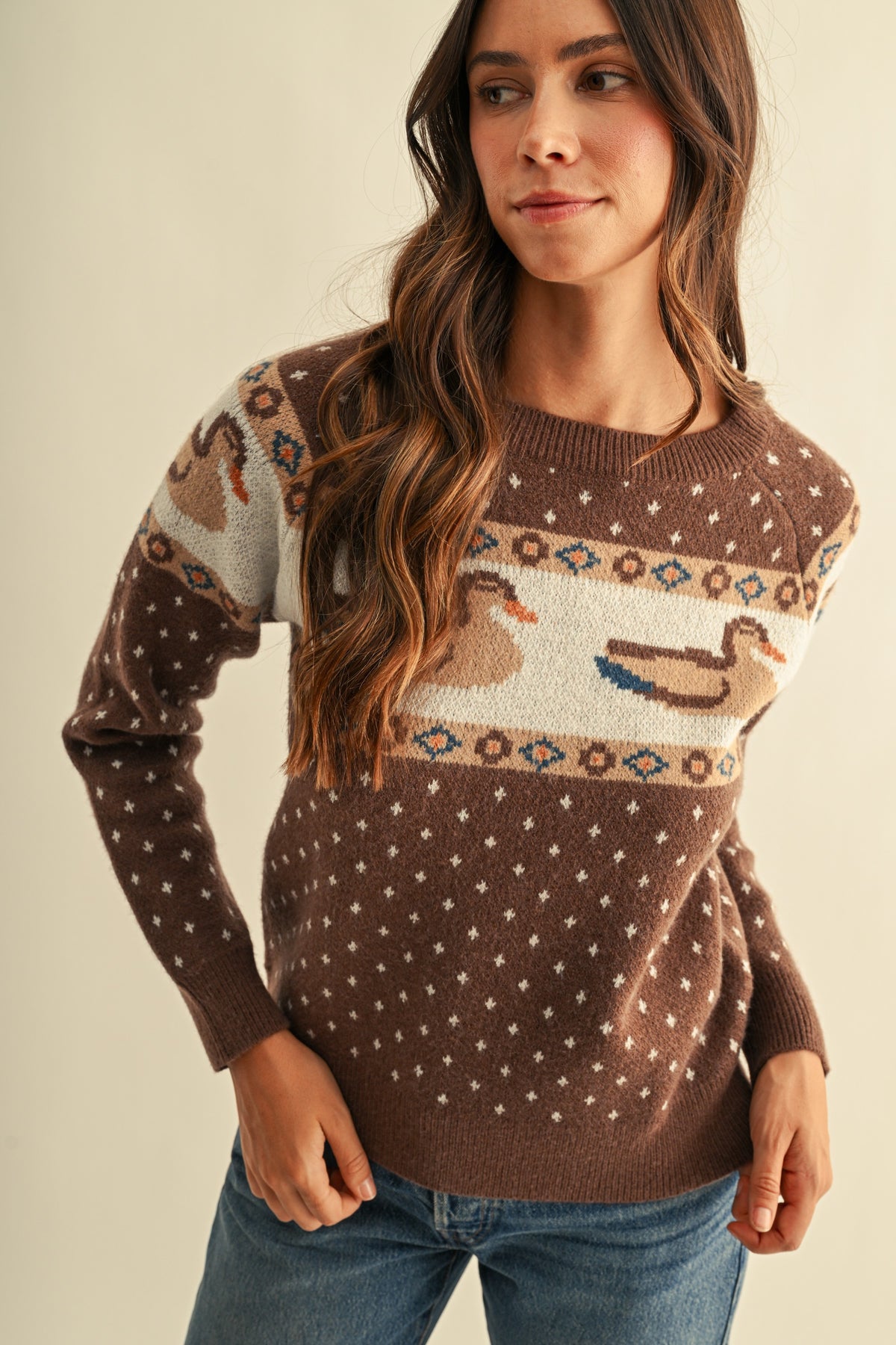 Moody Mallard (Brn) Duck Sweater
