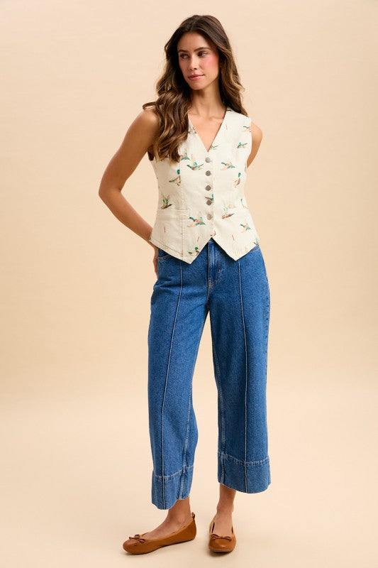 Mighty Mallards Duck Print Vest
