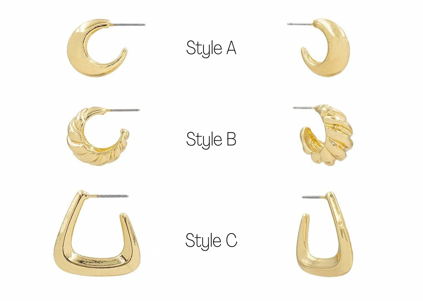 Gold Huggie Hoop Earrings