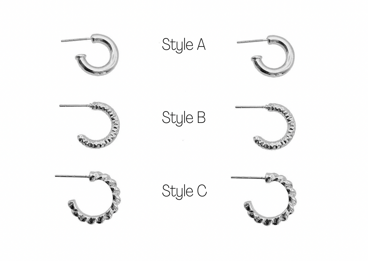 Silver Small Hoop Earrings