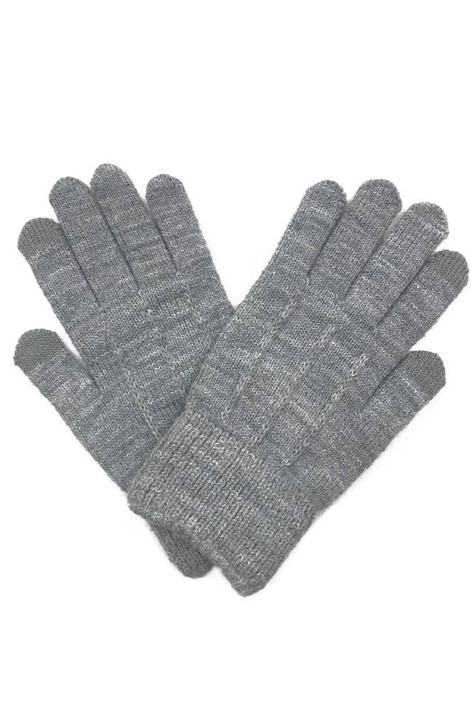 Solid Knitted Touch Screen Gloves