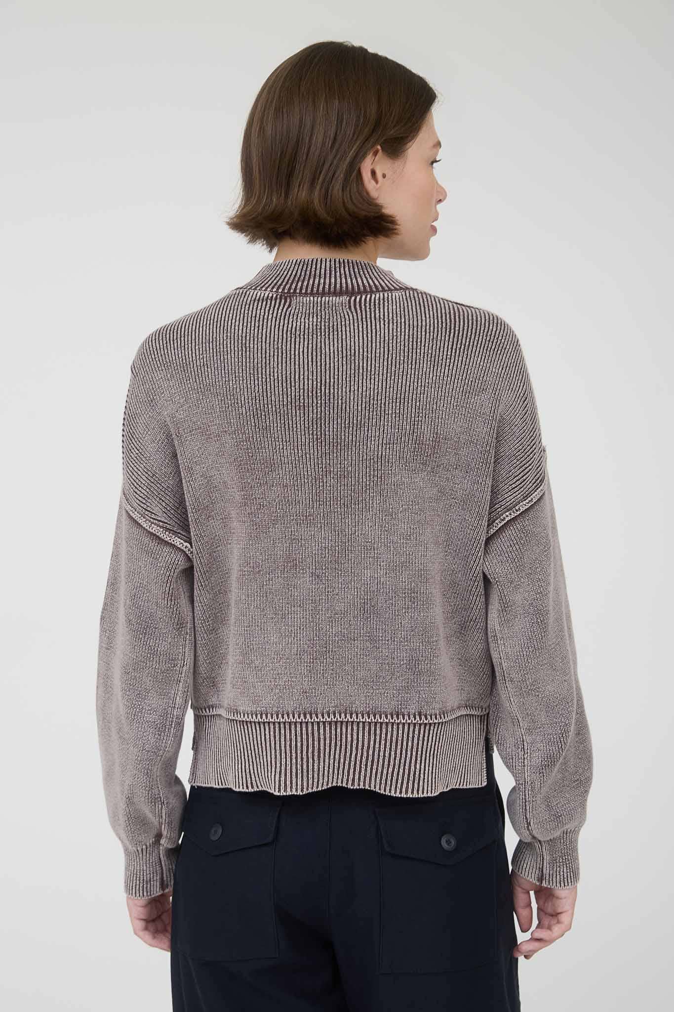 Well Loved (Plum) Washed Sweater