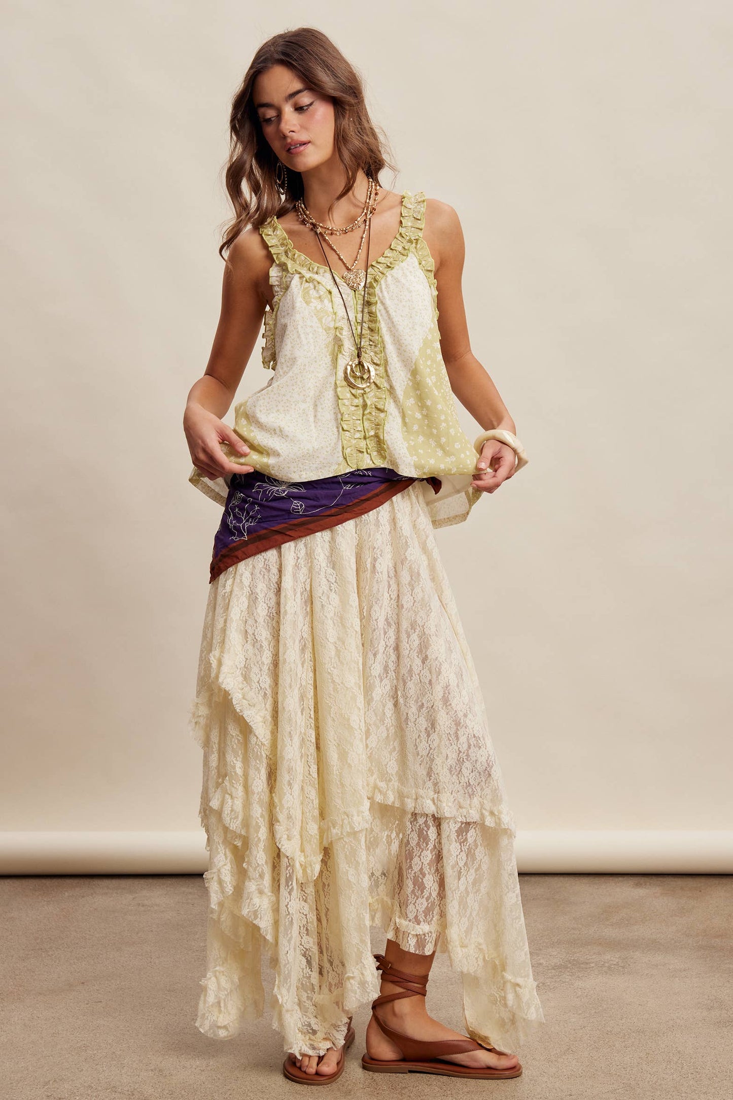 Free Festival Patchwork Tank Top