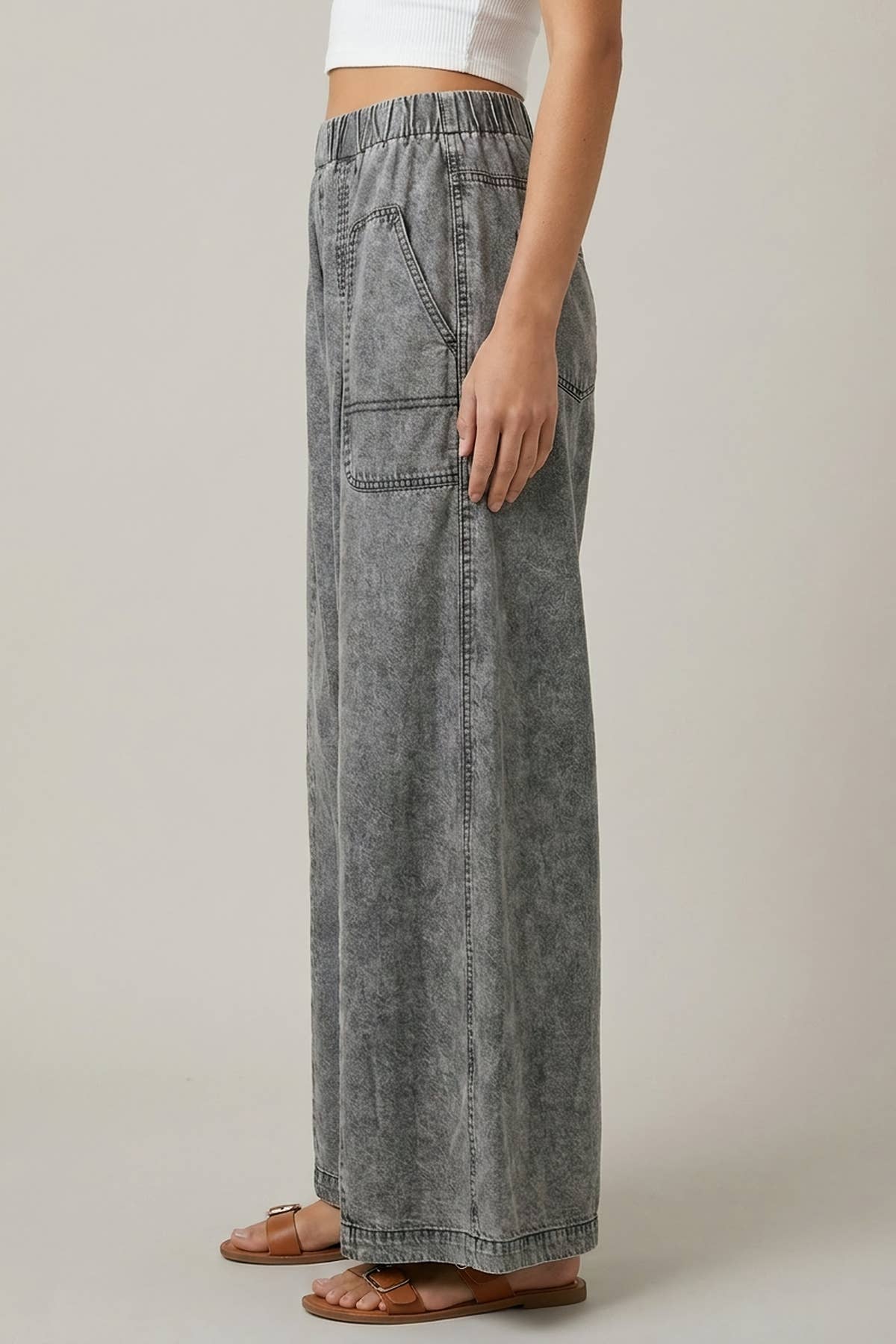 Poetic Spirit (Blk) Tencel Wide Leg Pants