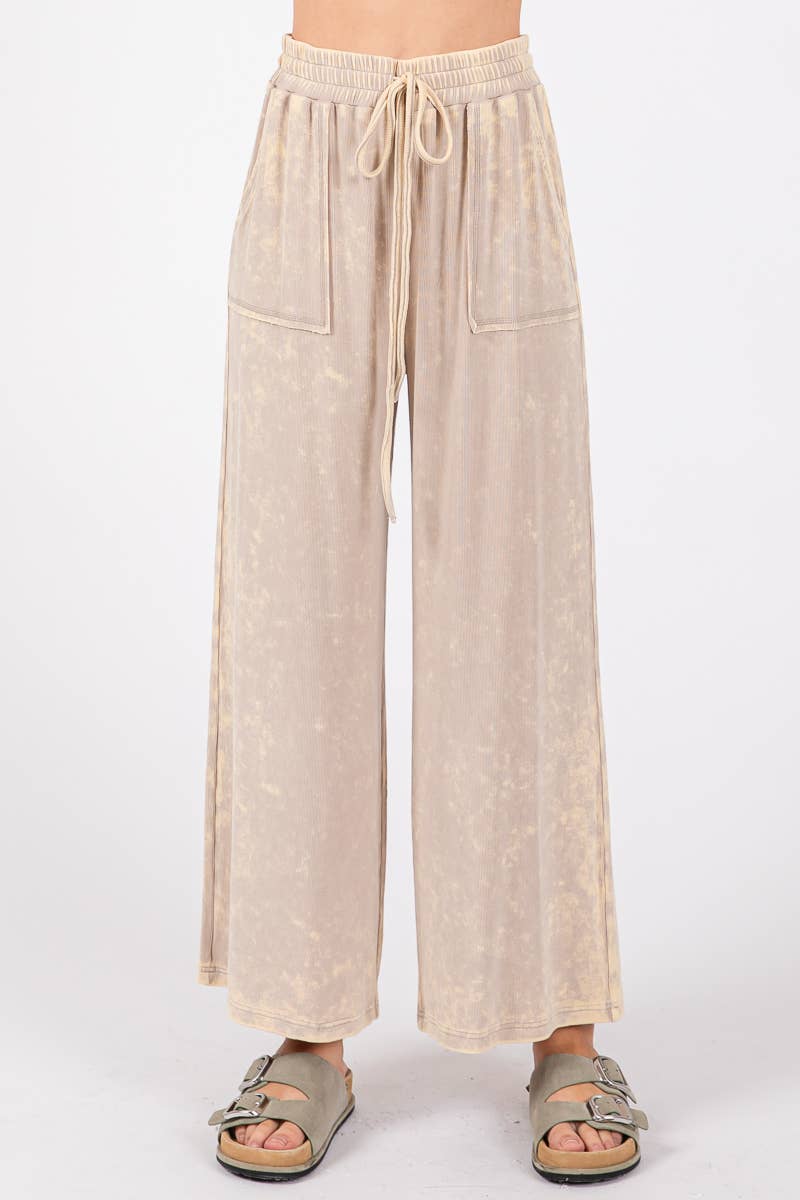 Magic Mineral (Taupe) Ribbed Knit Top