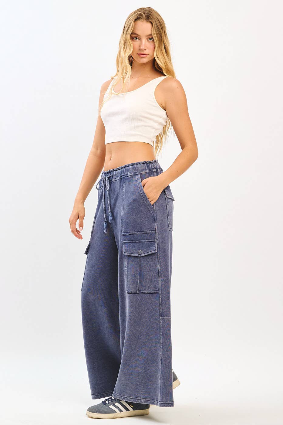 Tall Tales (Navy) Mineral Wash Pants