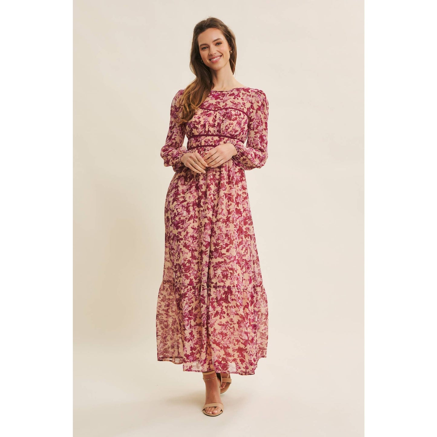 Timeless Charm Floral Bustier Maxi Dress