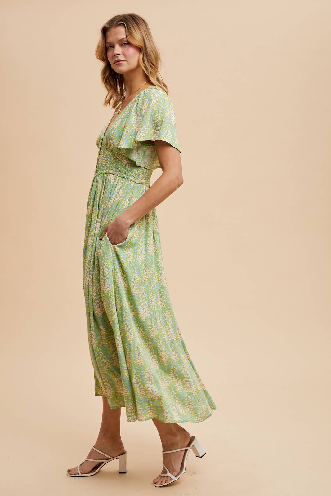 Blooming Love (Fern) Smock Waist Dress