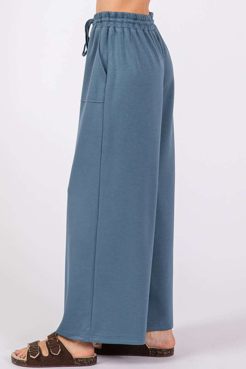 Elevated Look (Blue) Wide Leg Pant