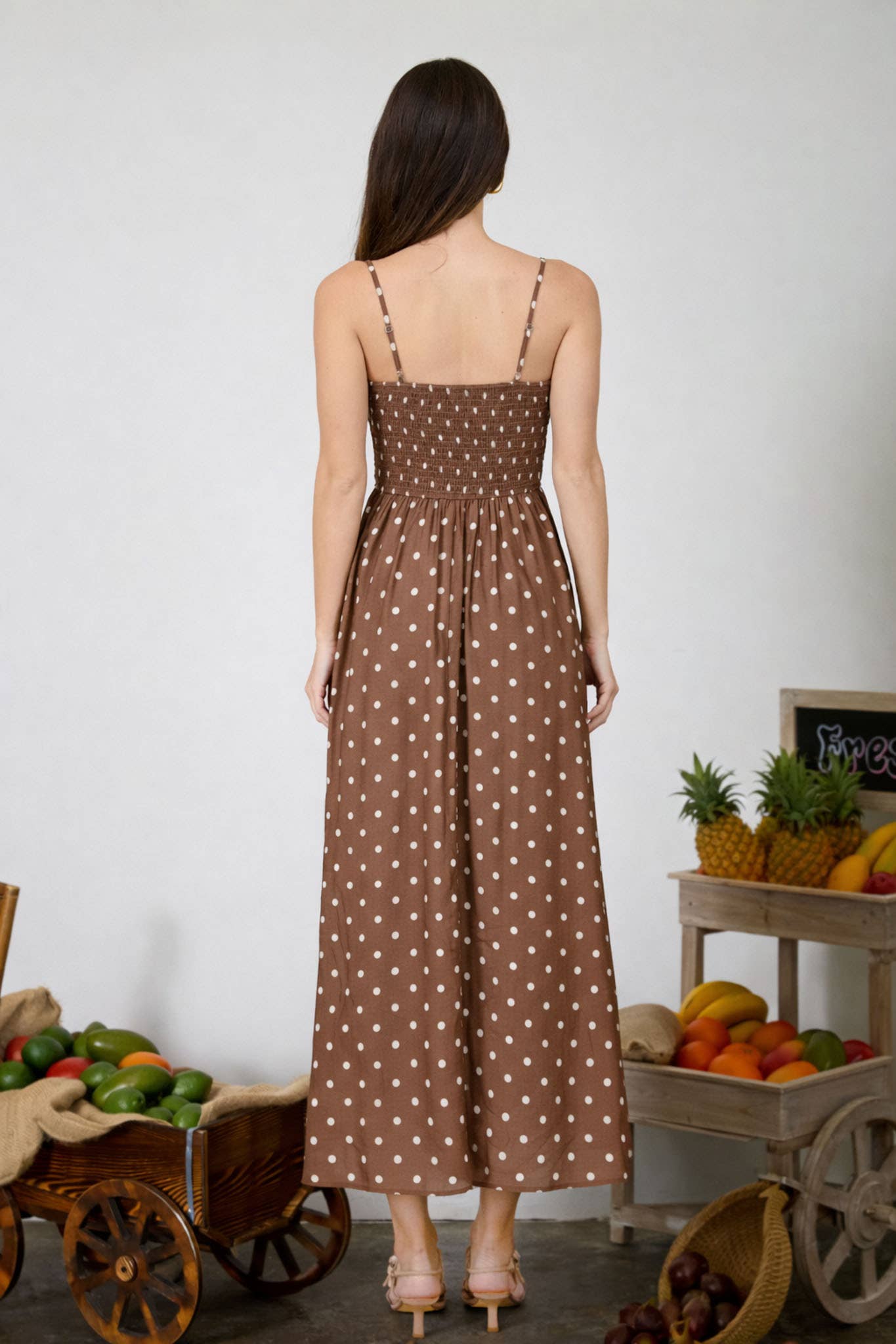 Simply Stated (Brown) Polka Dot Dress