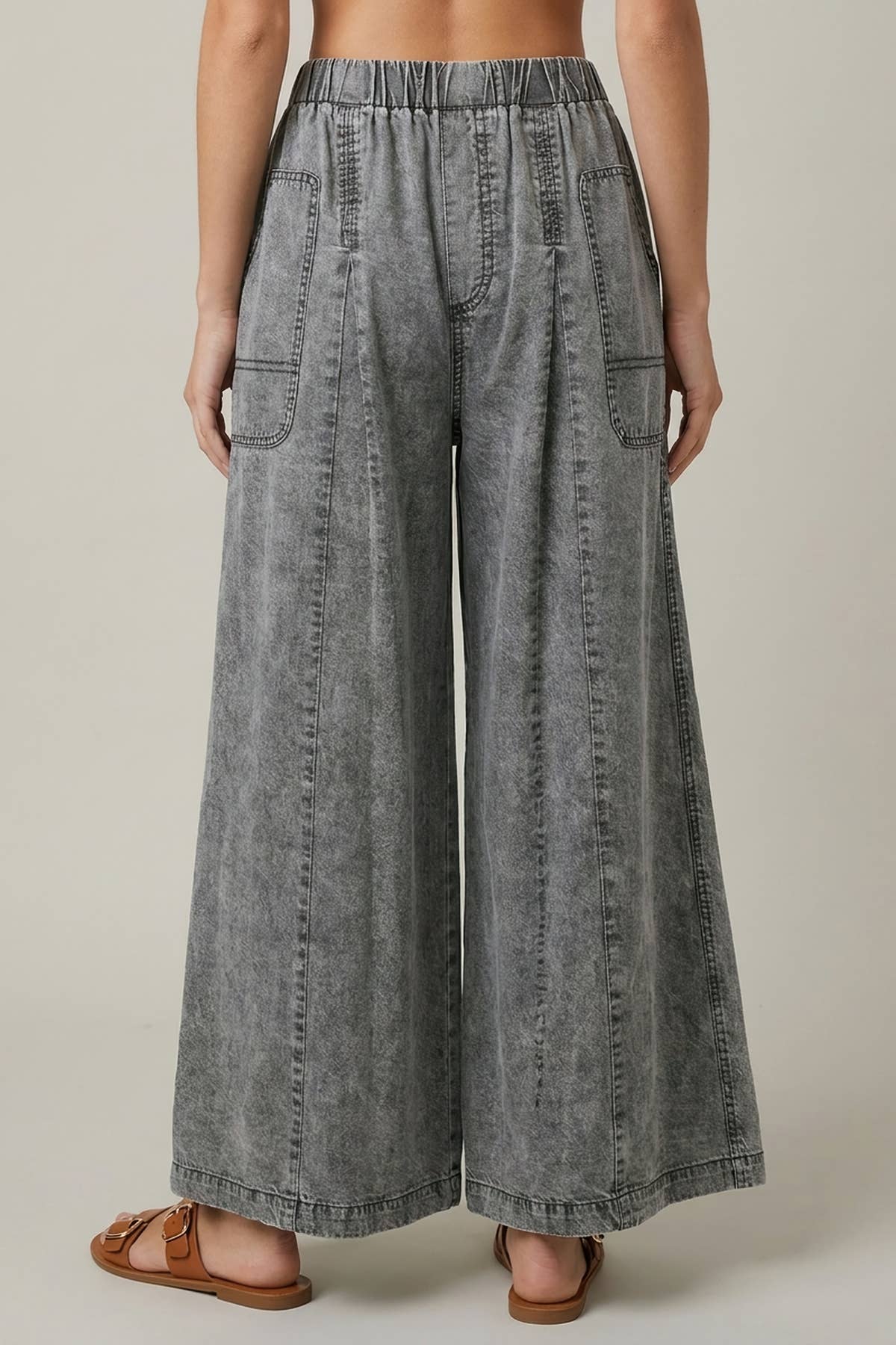 Poetic Spirit (Blk) Tencel Wide Leg Pants