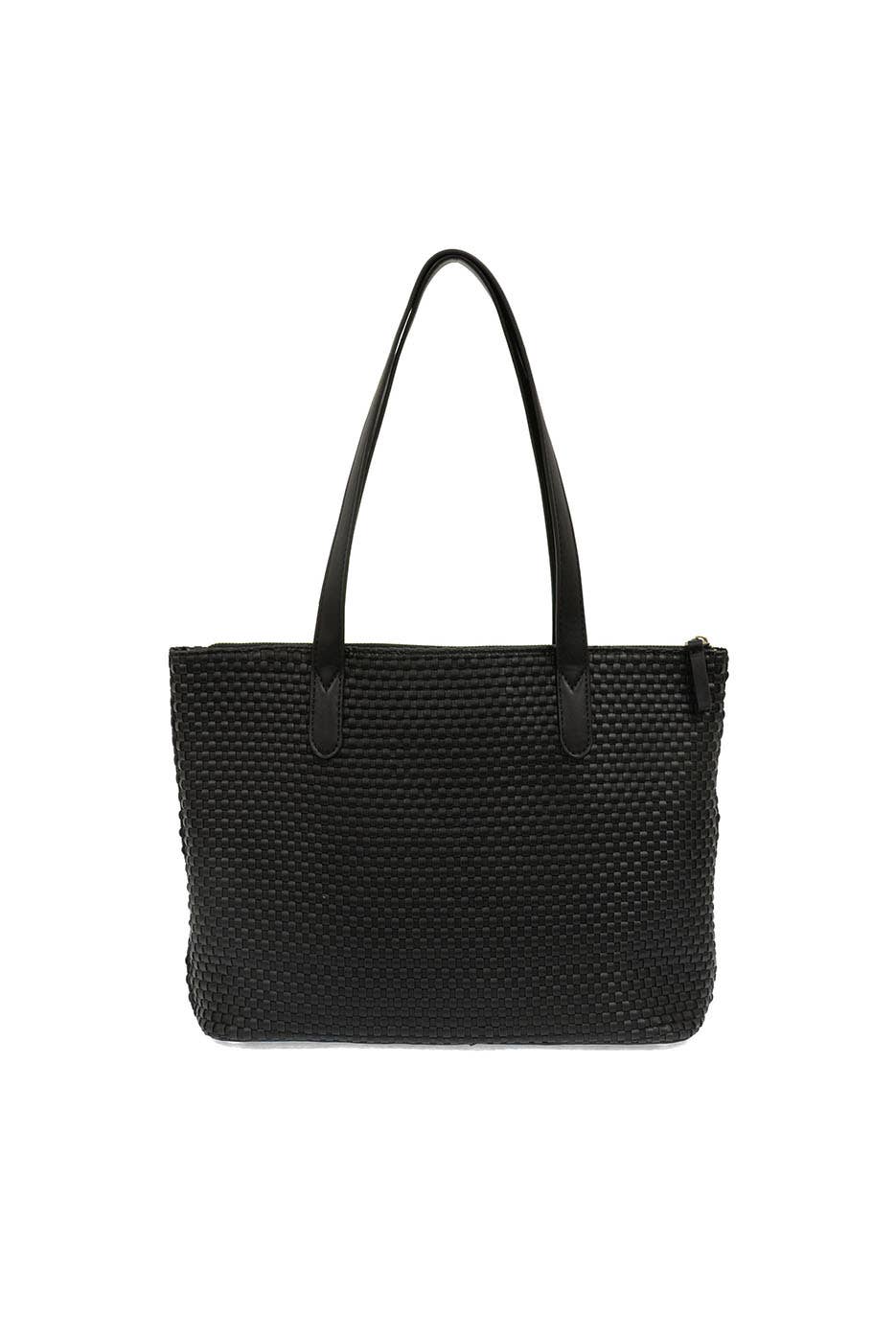 Shelly (Black) Woven Tote Bag