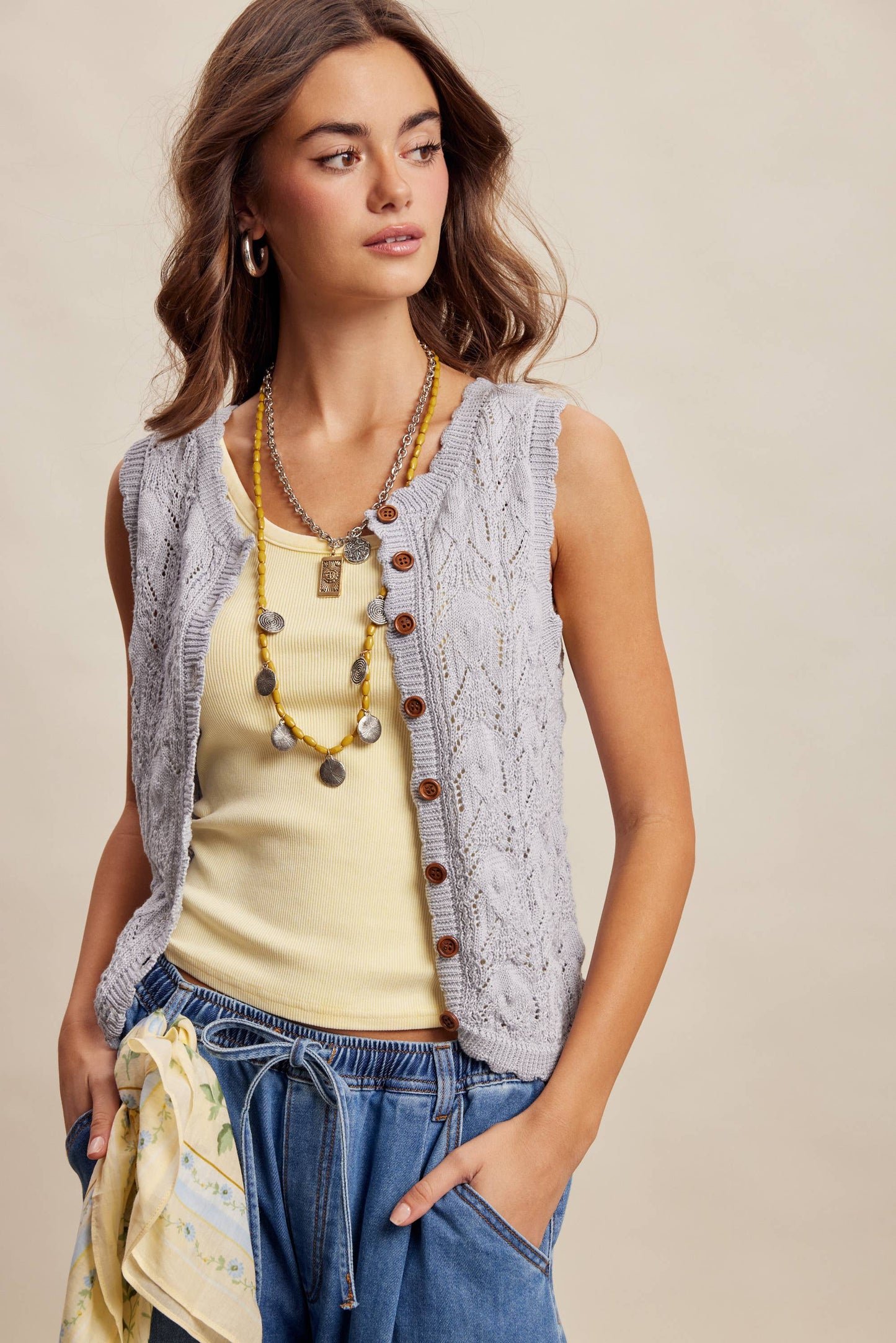 Love Lines Reversible Pointelle Knit Top