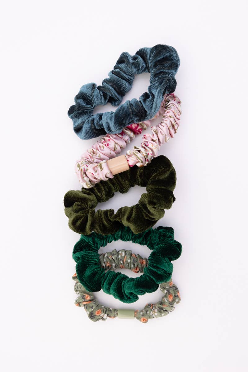 Floral & Velvet Hair Scrunchies