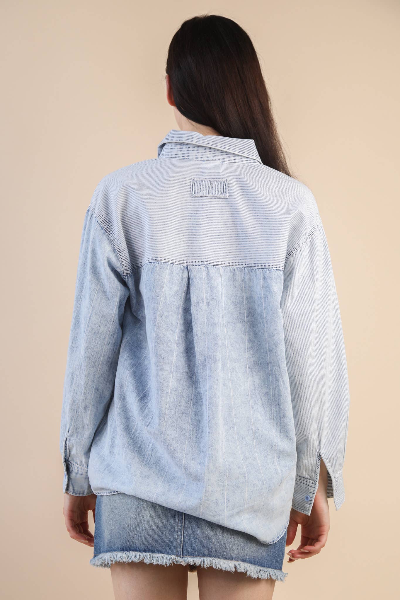 Indigo Sky Mineral Washed Chambray Shirt