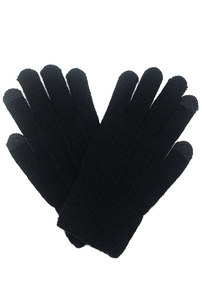 Solid Knitted Touch Screen Gloves