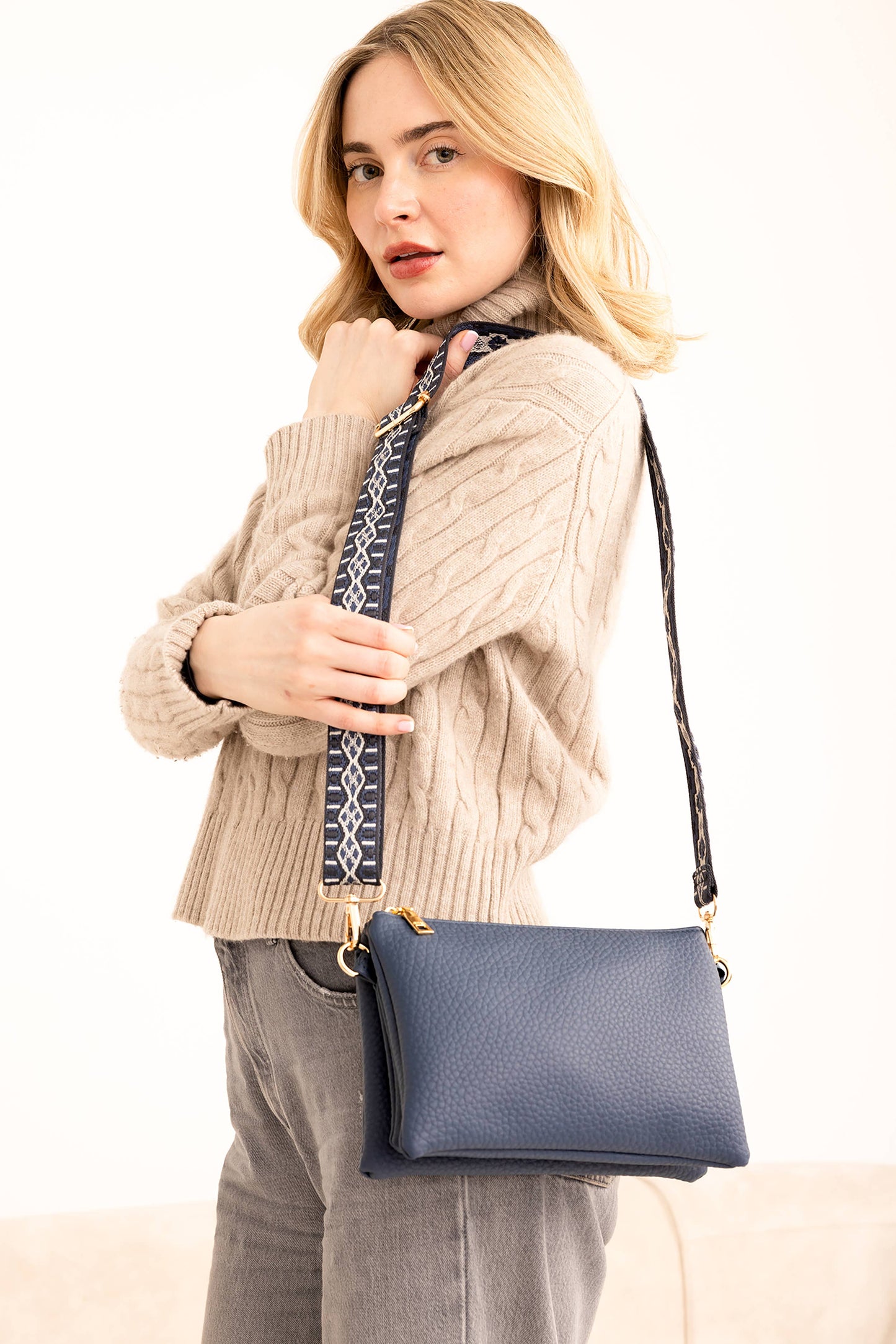 Izzy (Camel) Crossbody w/ Guitar Strap