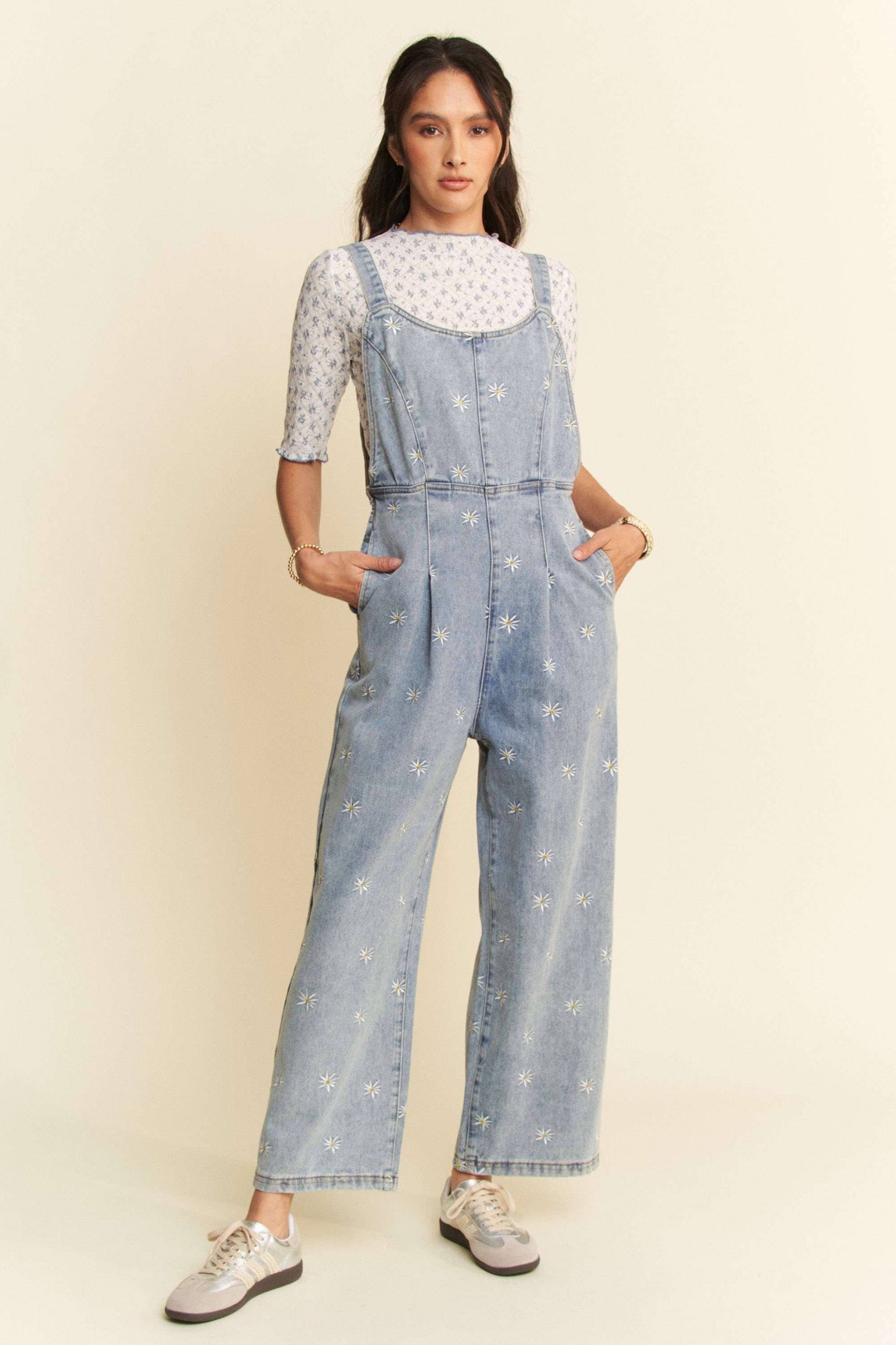 Daisy Dreams Daisy Embroidered Overalls