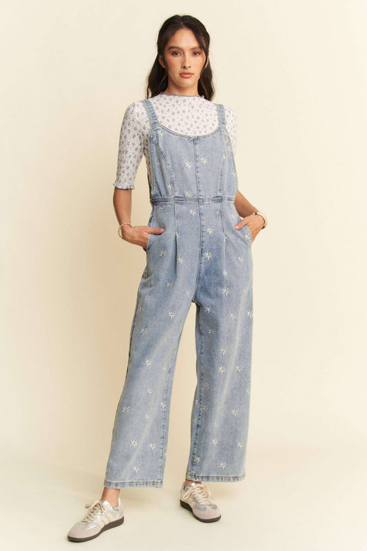 Daisy Dreams Daisy Embroidered Overalls