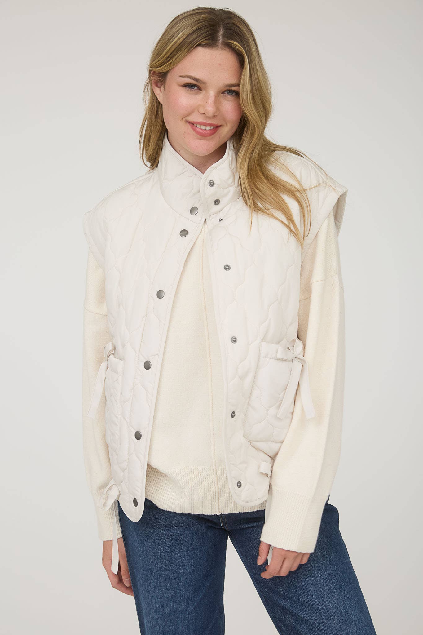 Snowy Mountain (Ivory) Puffer Vest