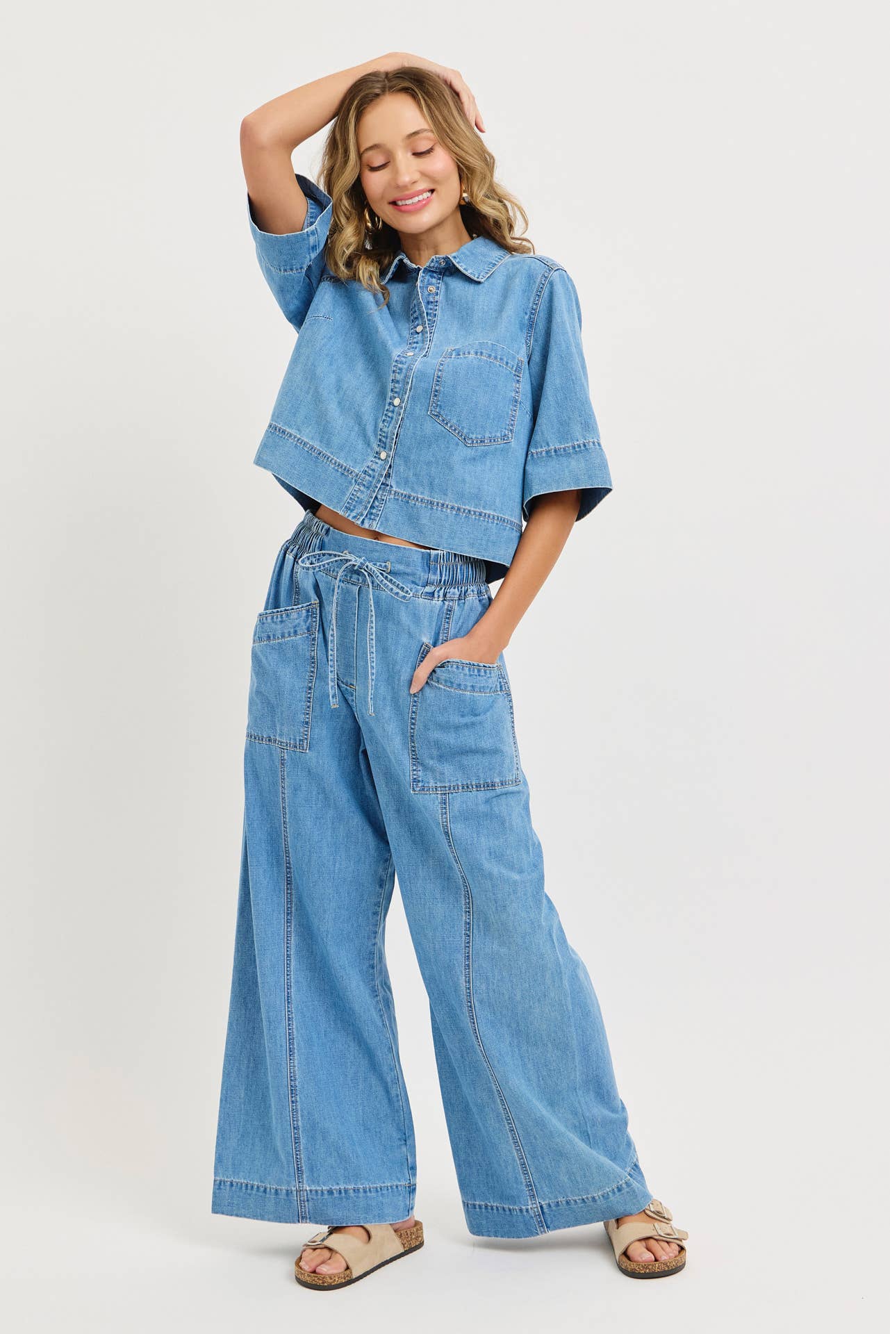 Ready To Roll Pull-On Wide Leg Jeans