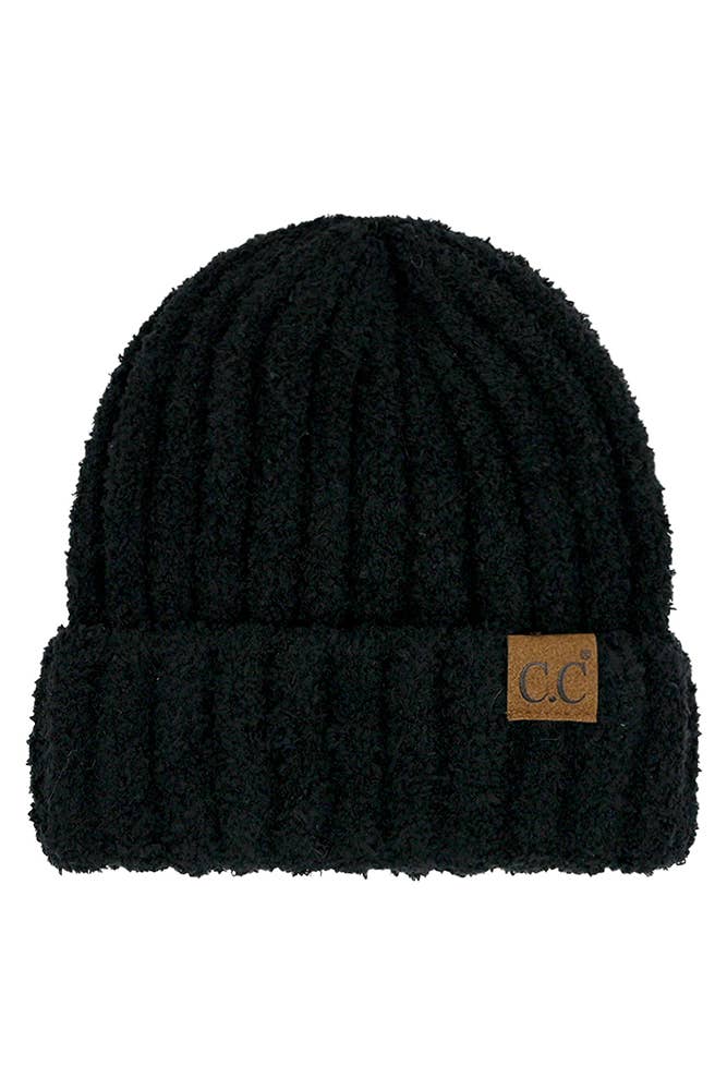 C.C Solid Color Fuzzy Beanie