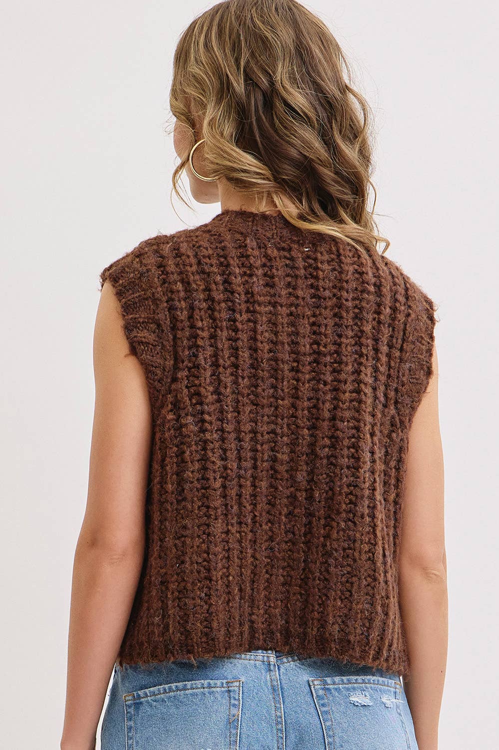 Warm Intentions (Brown) Chunky Knit Vest
