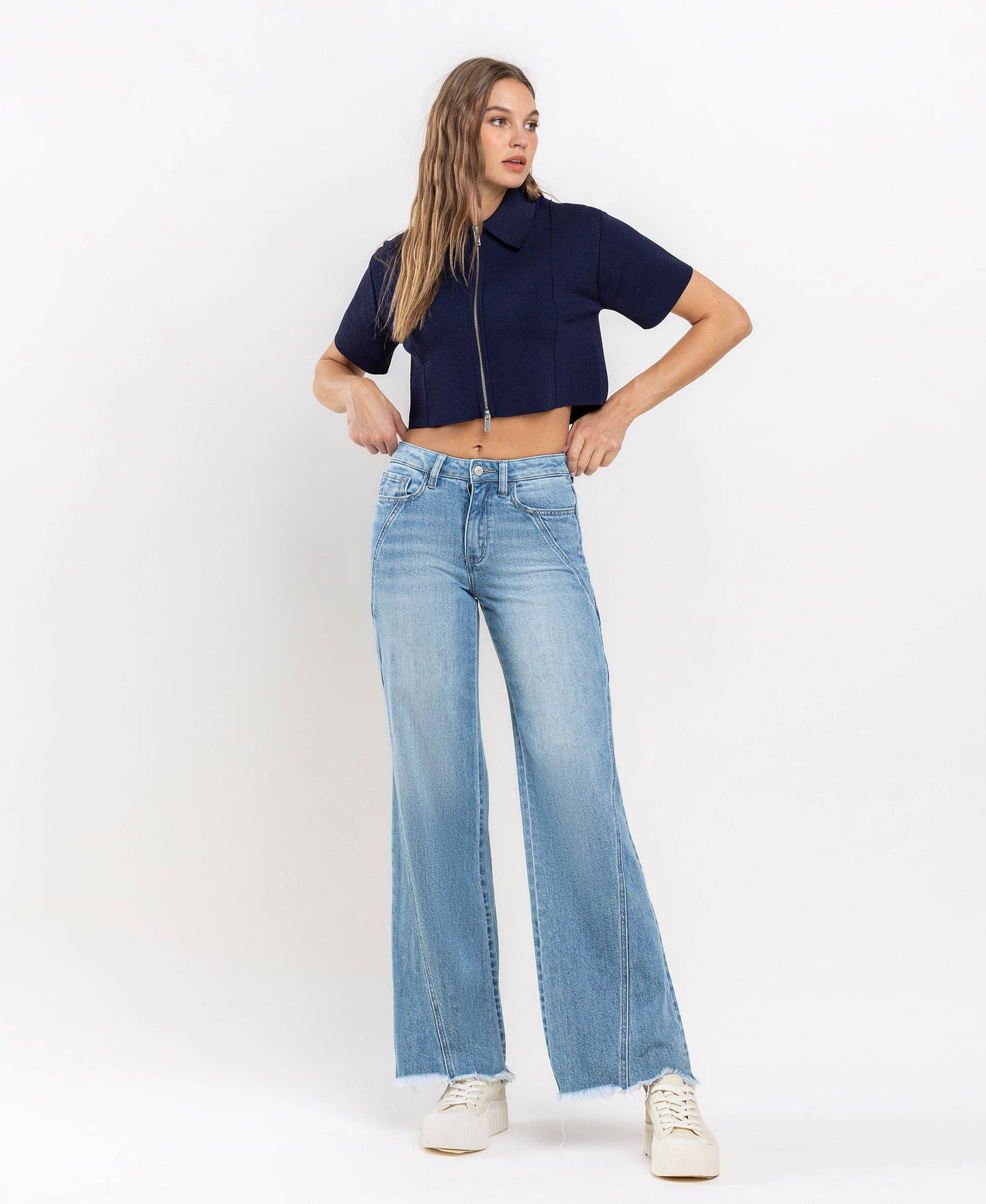 Vervet: Seams Right Wide Leg Jeans