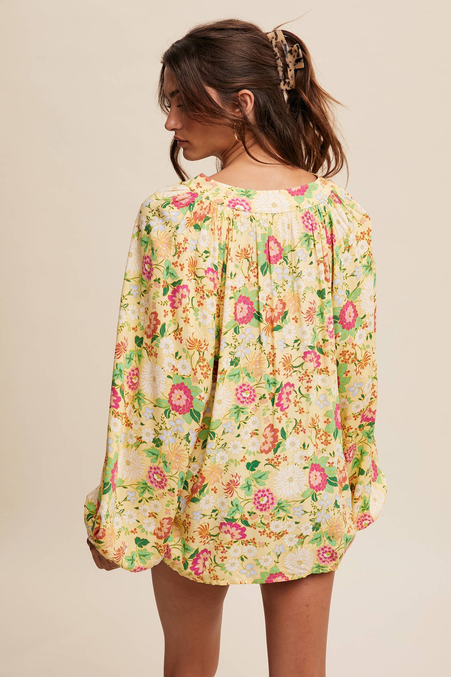 Sunlit Garden (Lt Yellow) Floral Blouse