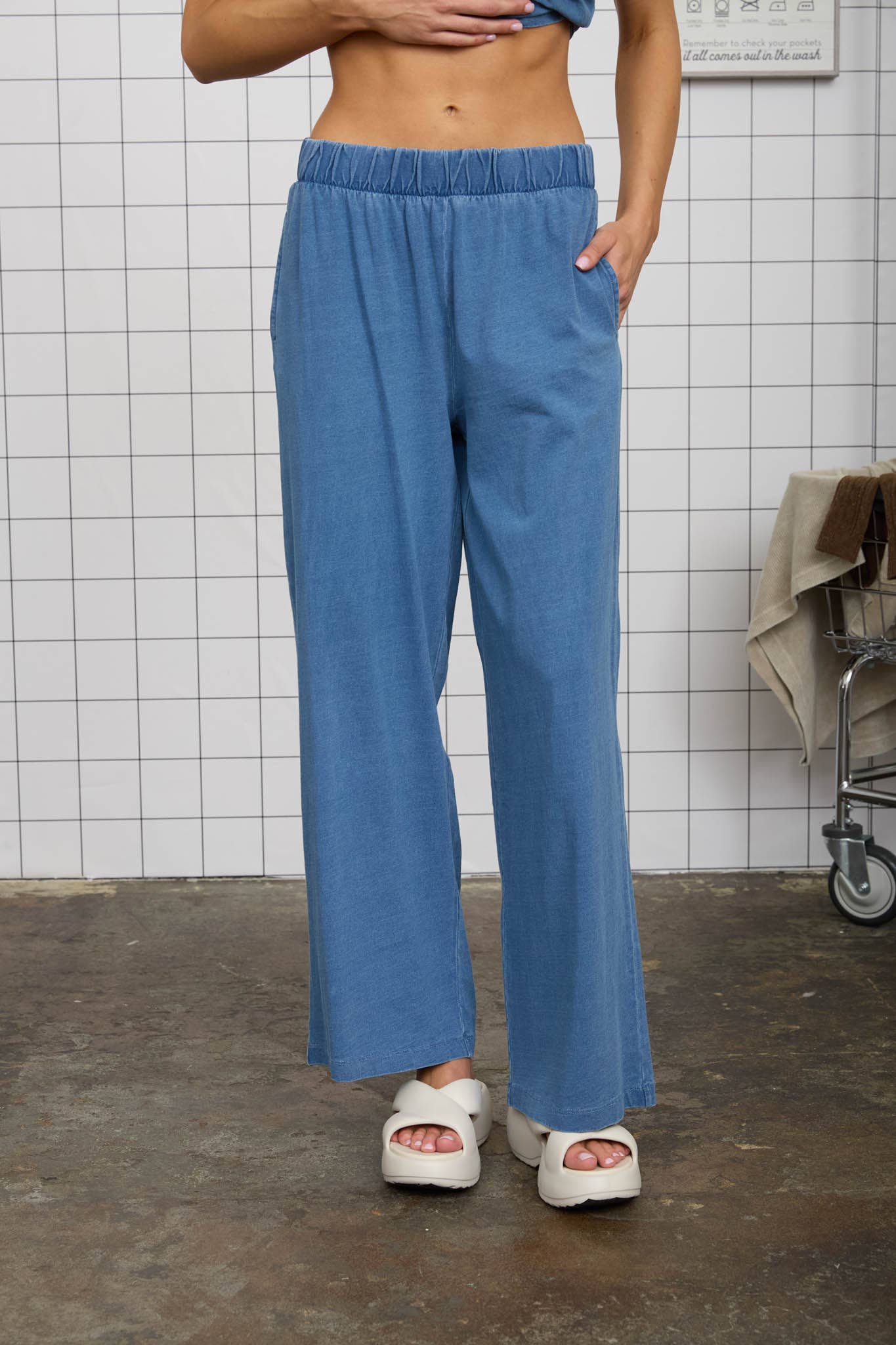 Lounge About (Dk Blue) Knit Pants