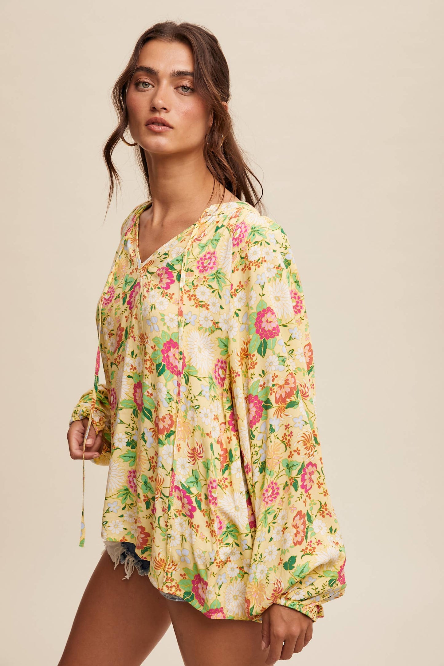 Sunlit Garden (Lt Yellow) Floral Blouse