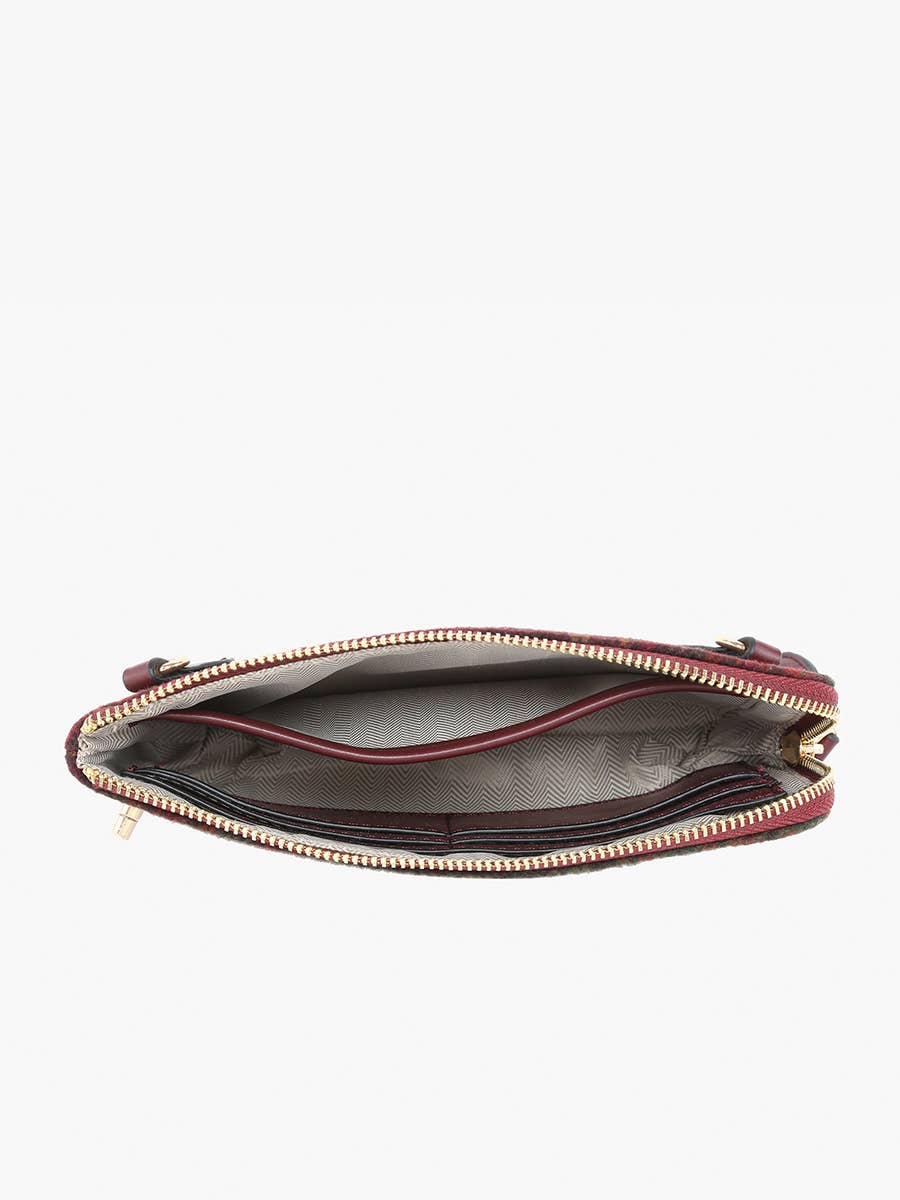 Kendall (Grey) Plaid Crossbody/Wristlet