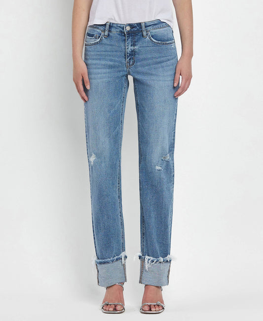 Vervet: Evermore Cuffed Straight Jeans