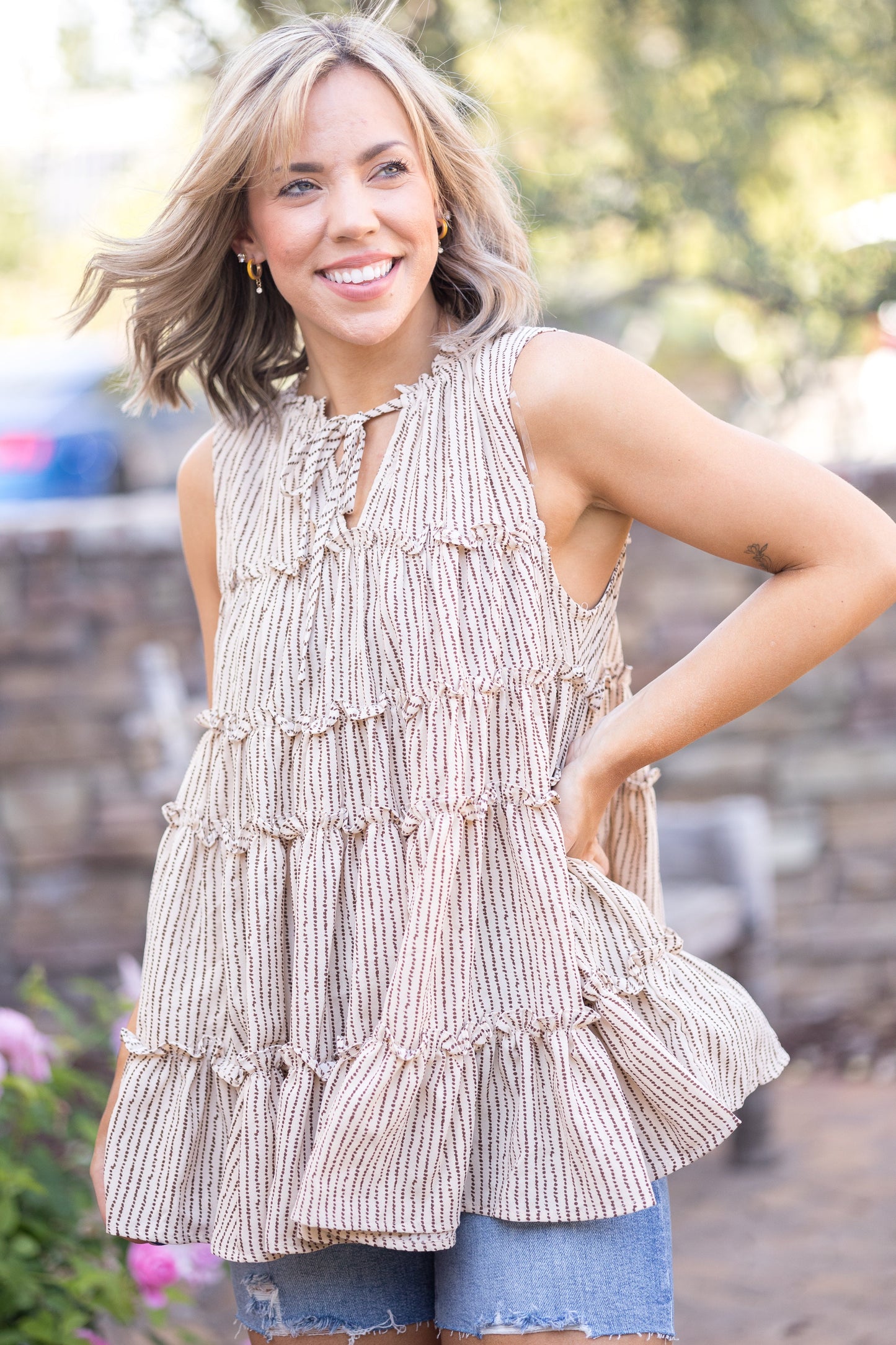 Sandy Springs Tiered Ruffle Top