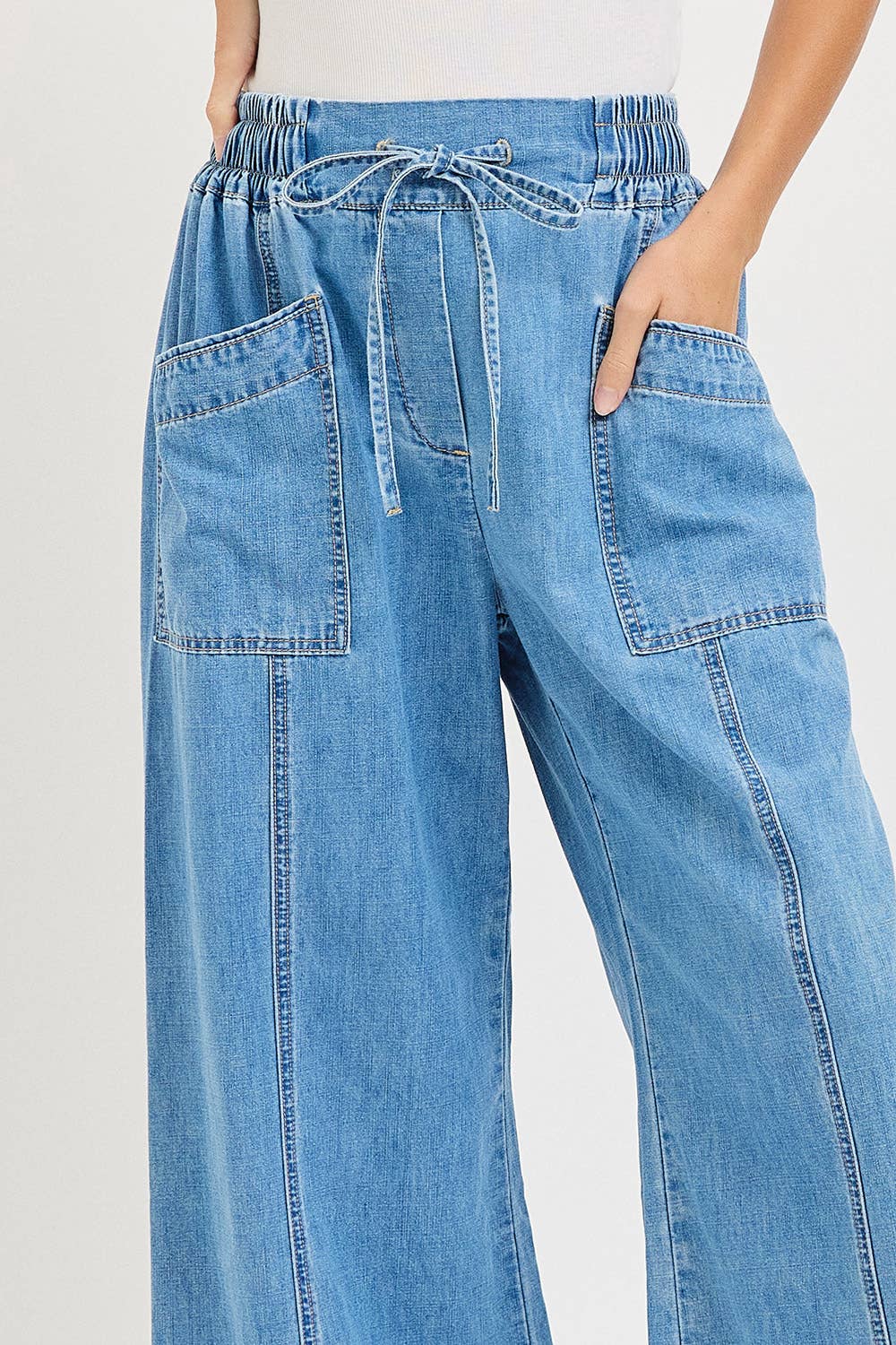 Ready To Roll Pull-On Wide Leg Jeans