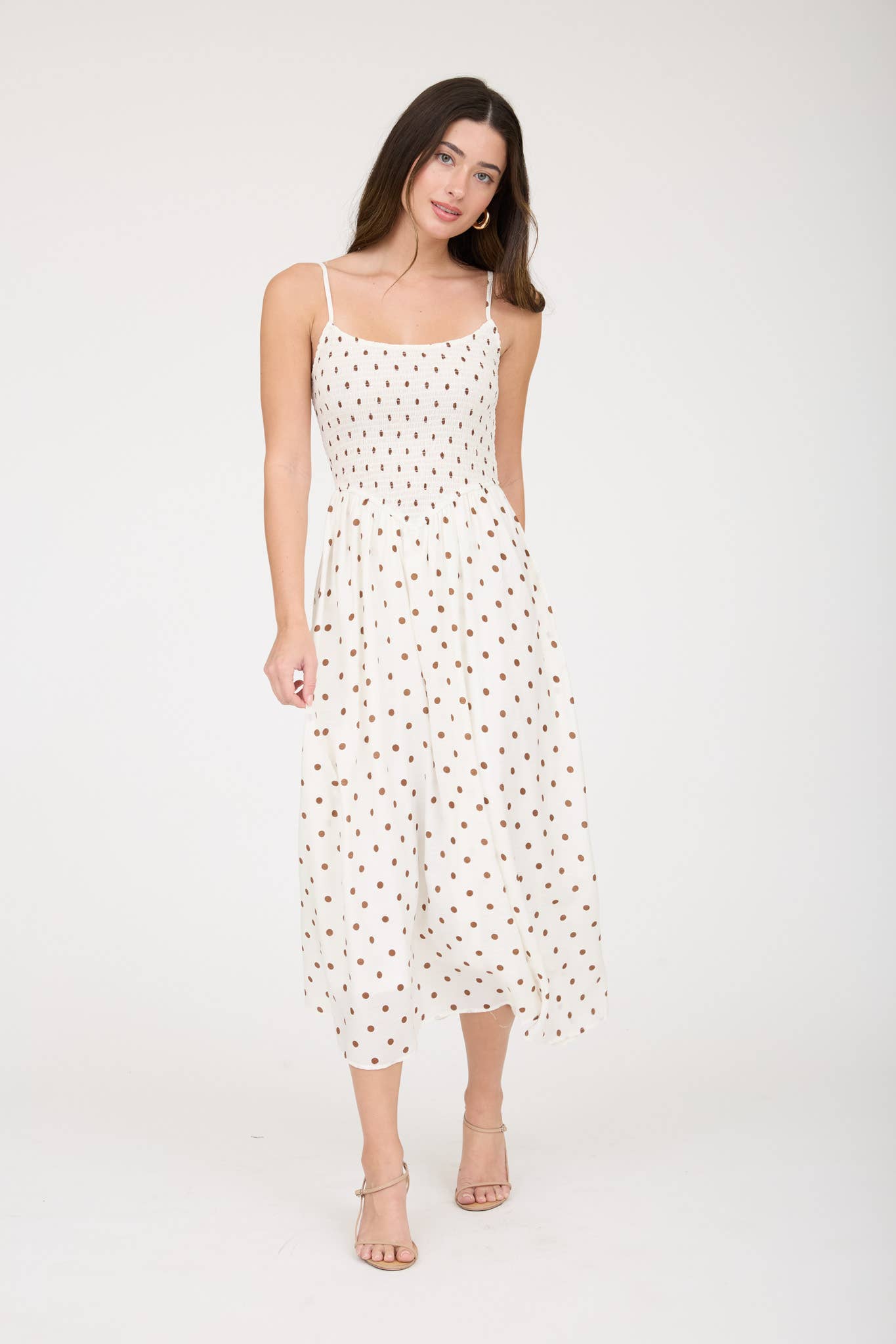 Simply Stated (White) Polka Dot Dress