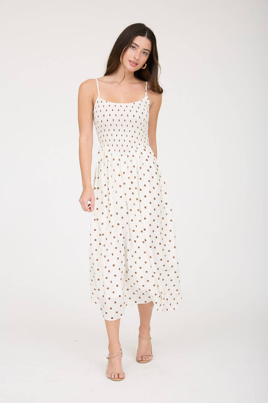 Simply Stated (White) Polka Dot Dress