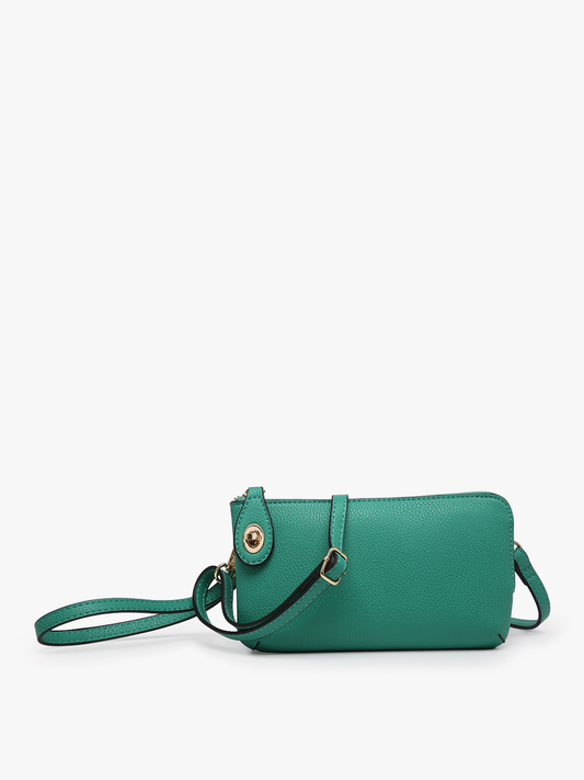 Kendall (K Green) Crossbody/Wristlet w/ Twist Lock Closure