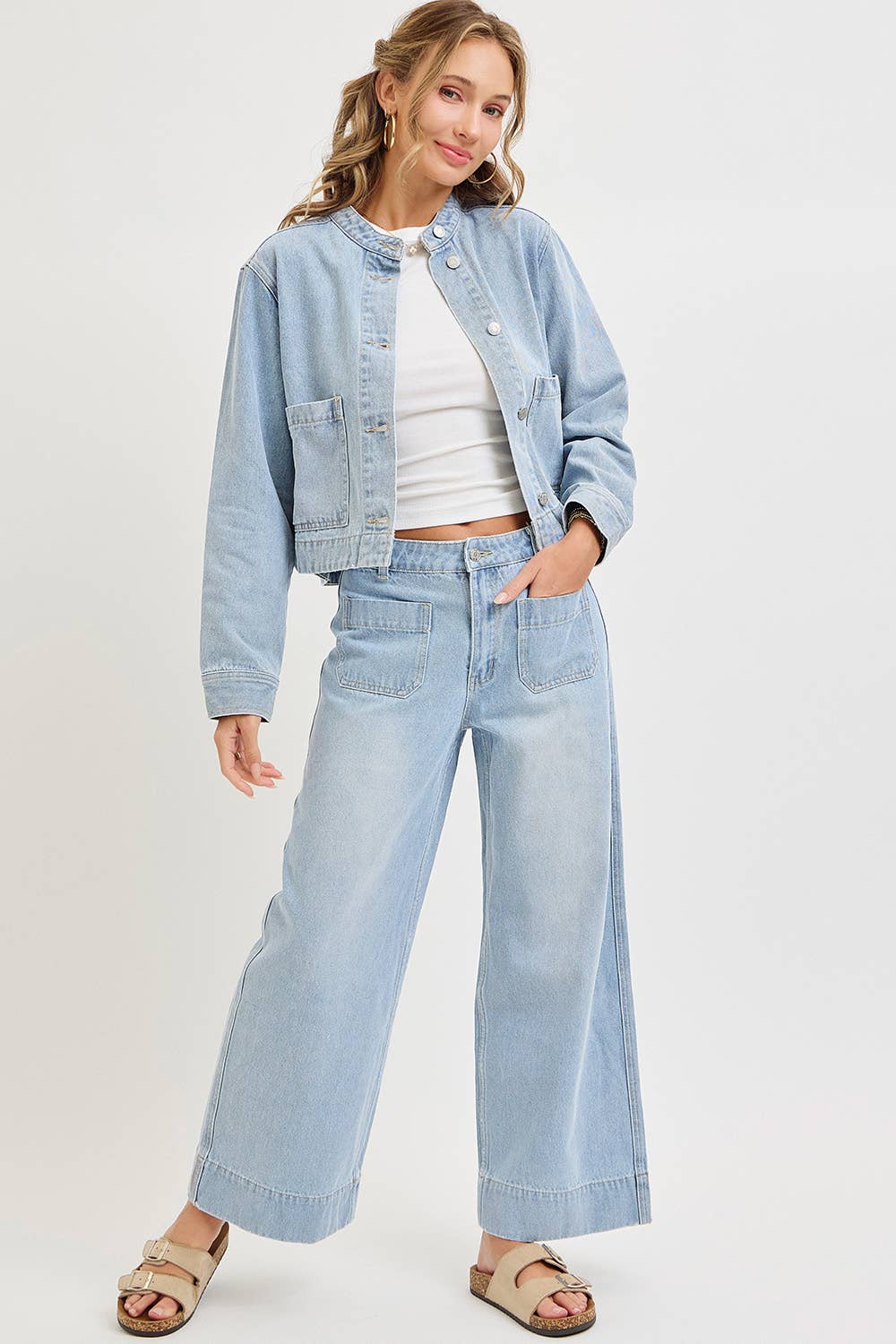 Time & Space Wide Leg Jeans