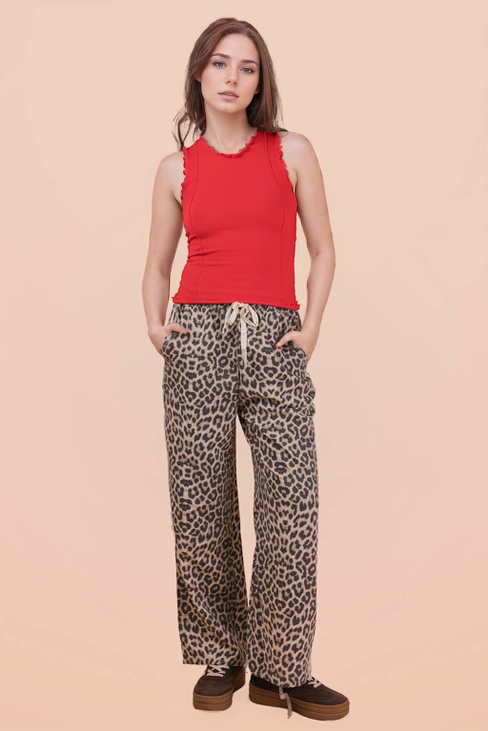 Made for You (Red) Lettuce Hem Tank