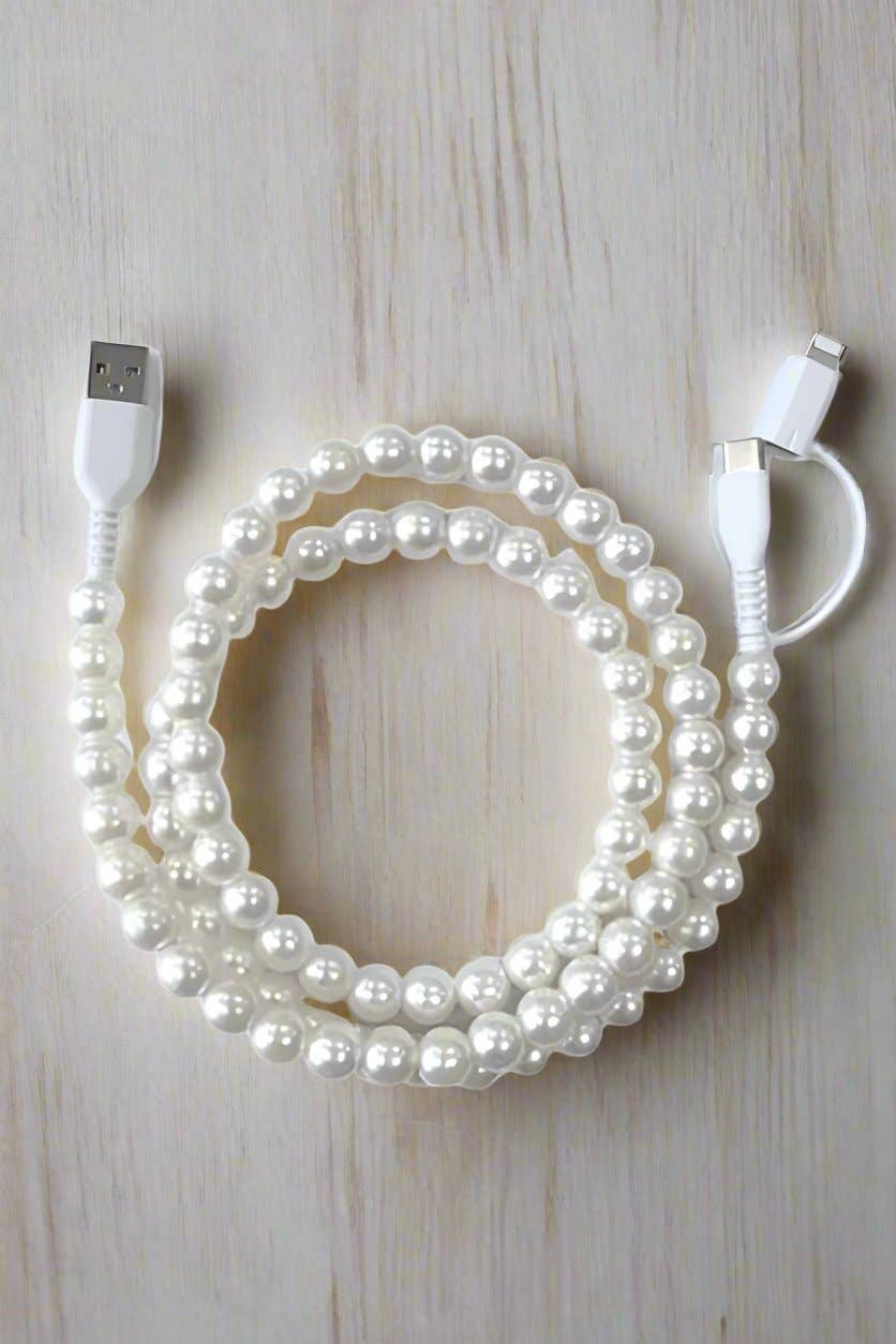 40” (Ivory) Pearl Cord Phone Charger