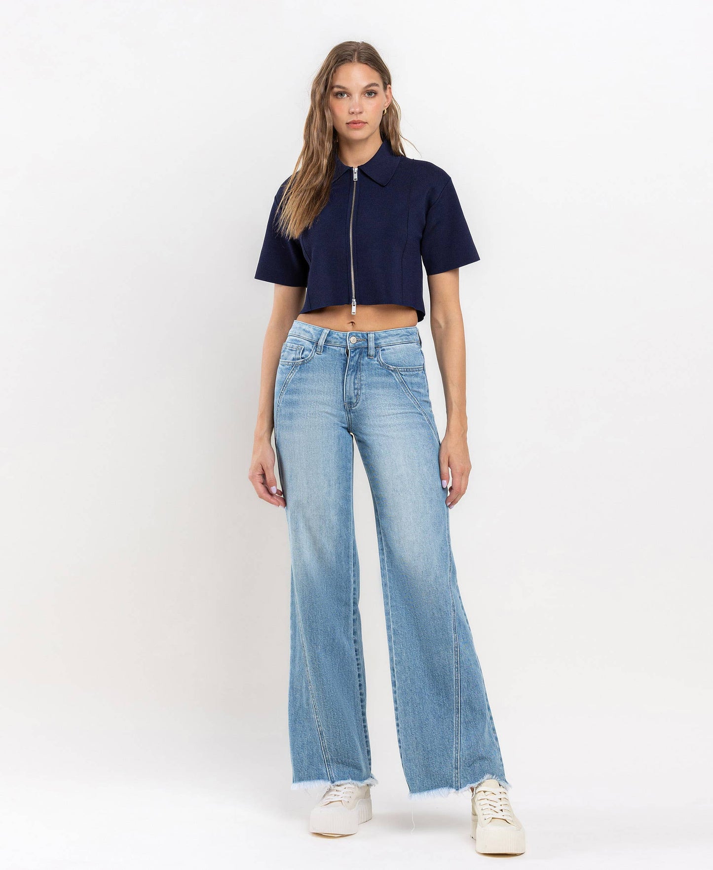 Vervet: Seams Right Wide Leg Jeans