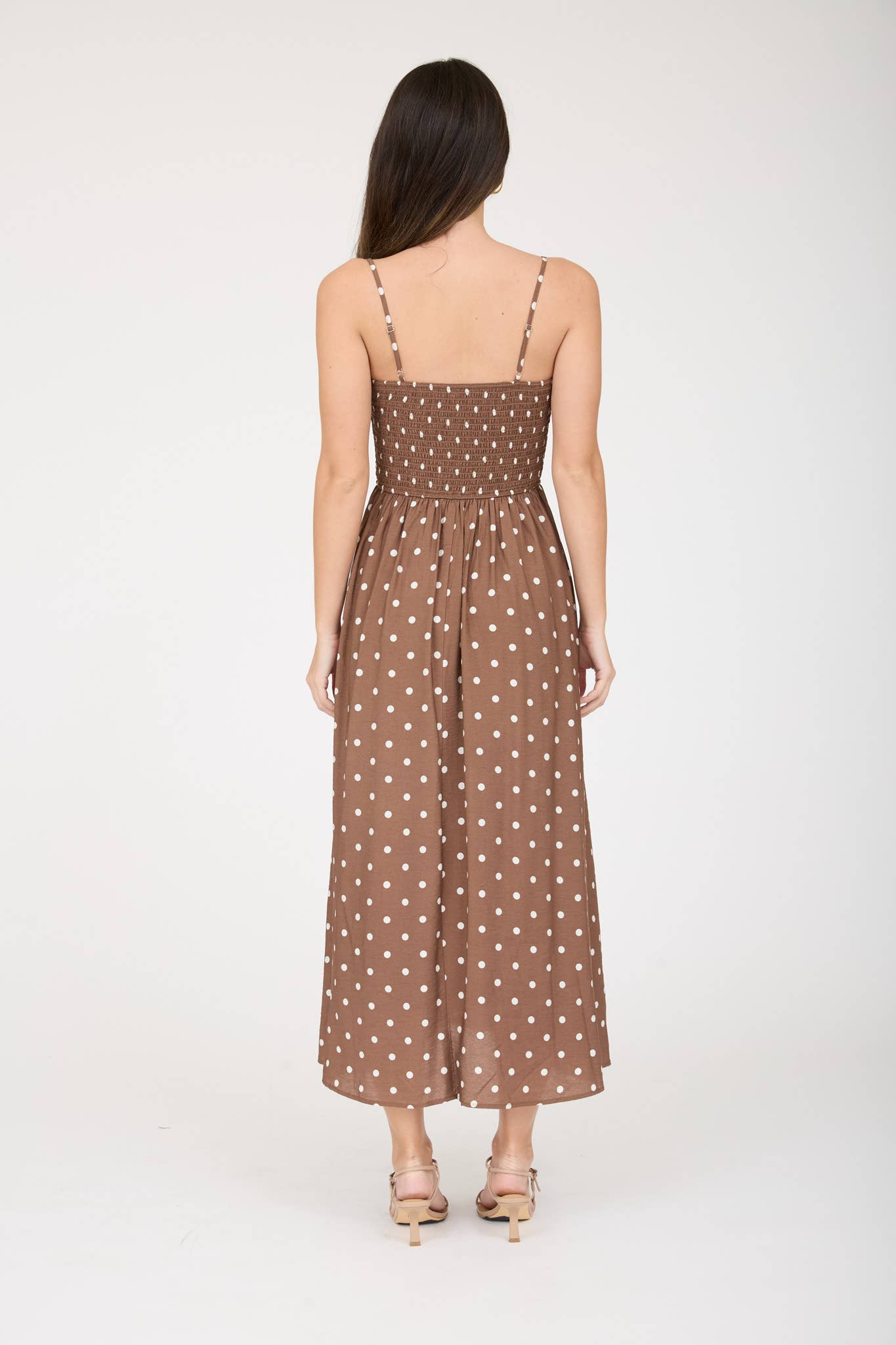 Simply Stated (Brown) Polka Dot Dress