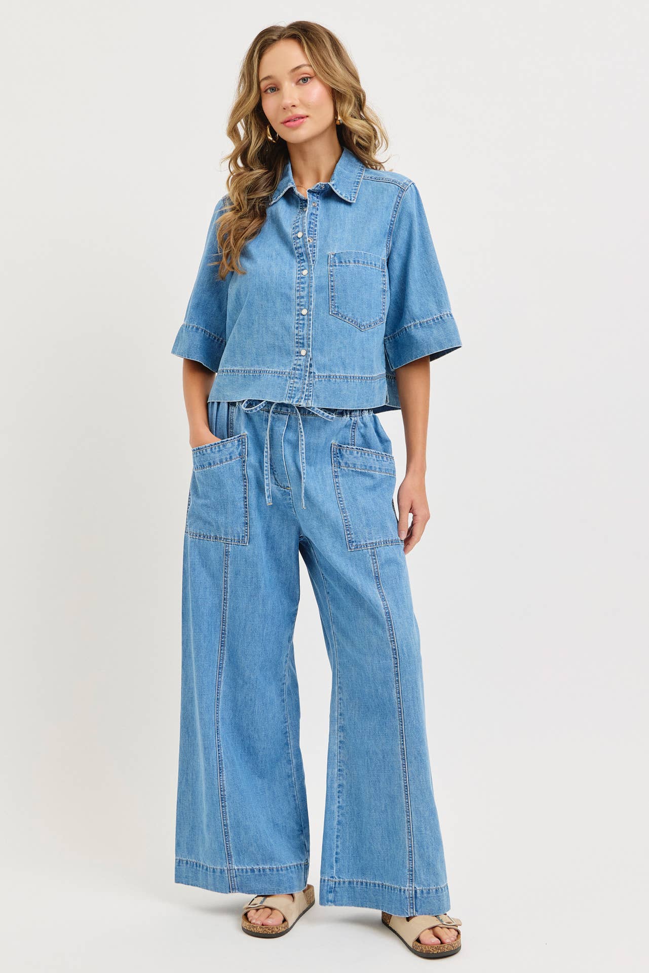 Ready To Roll Pull-On Wide Leg Jeans