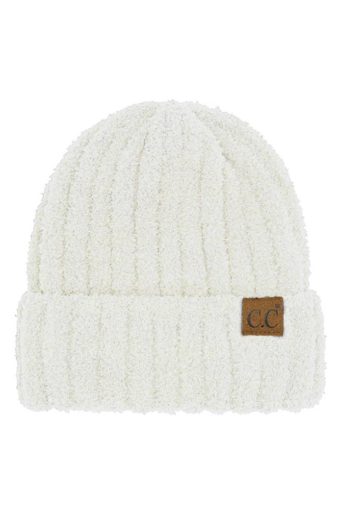 C.C Solid Color Fuzzy Beanie