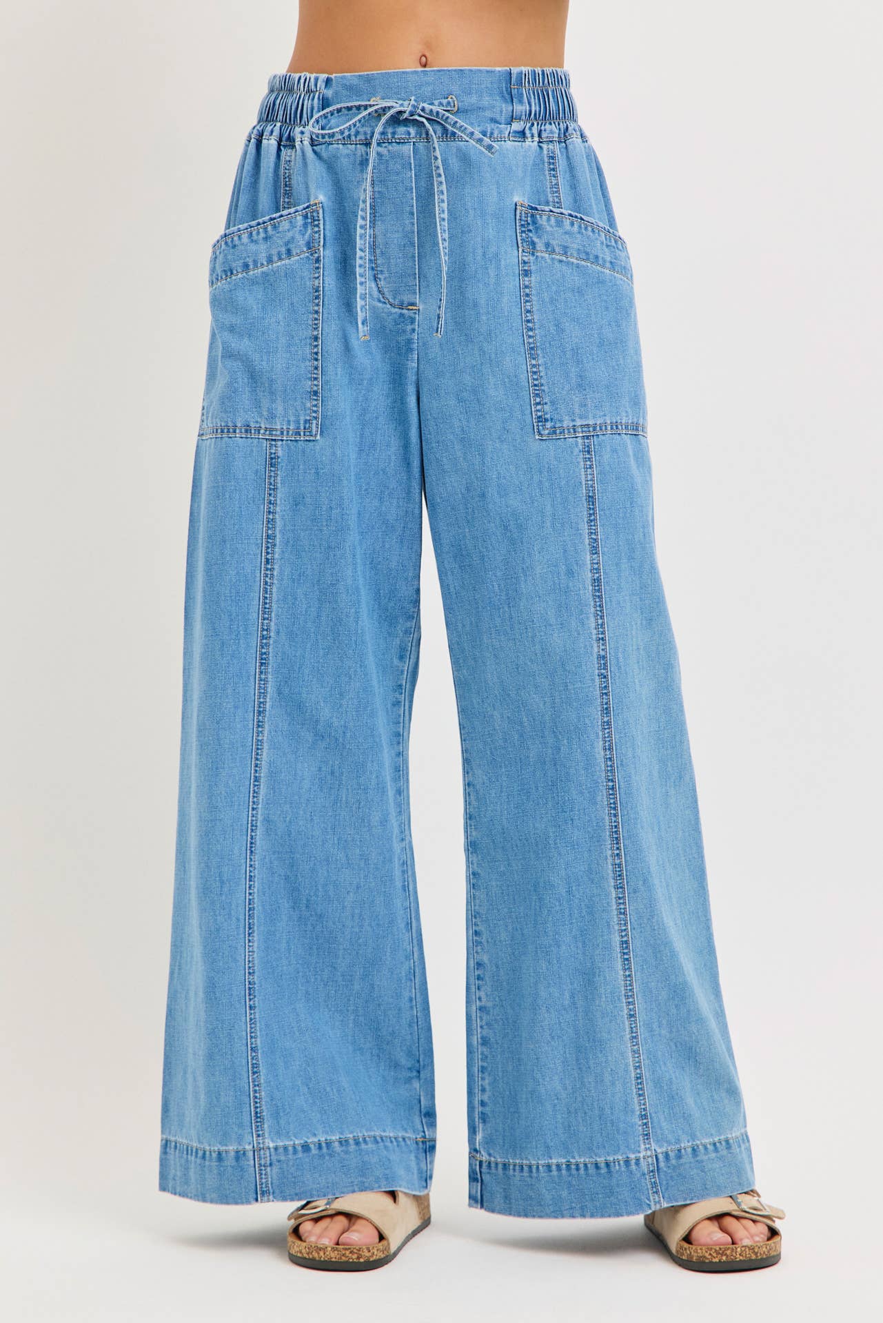 Ready To Roll Pull-On Wide Leg Jeans