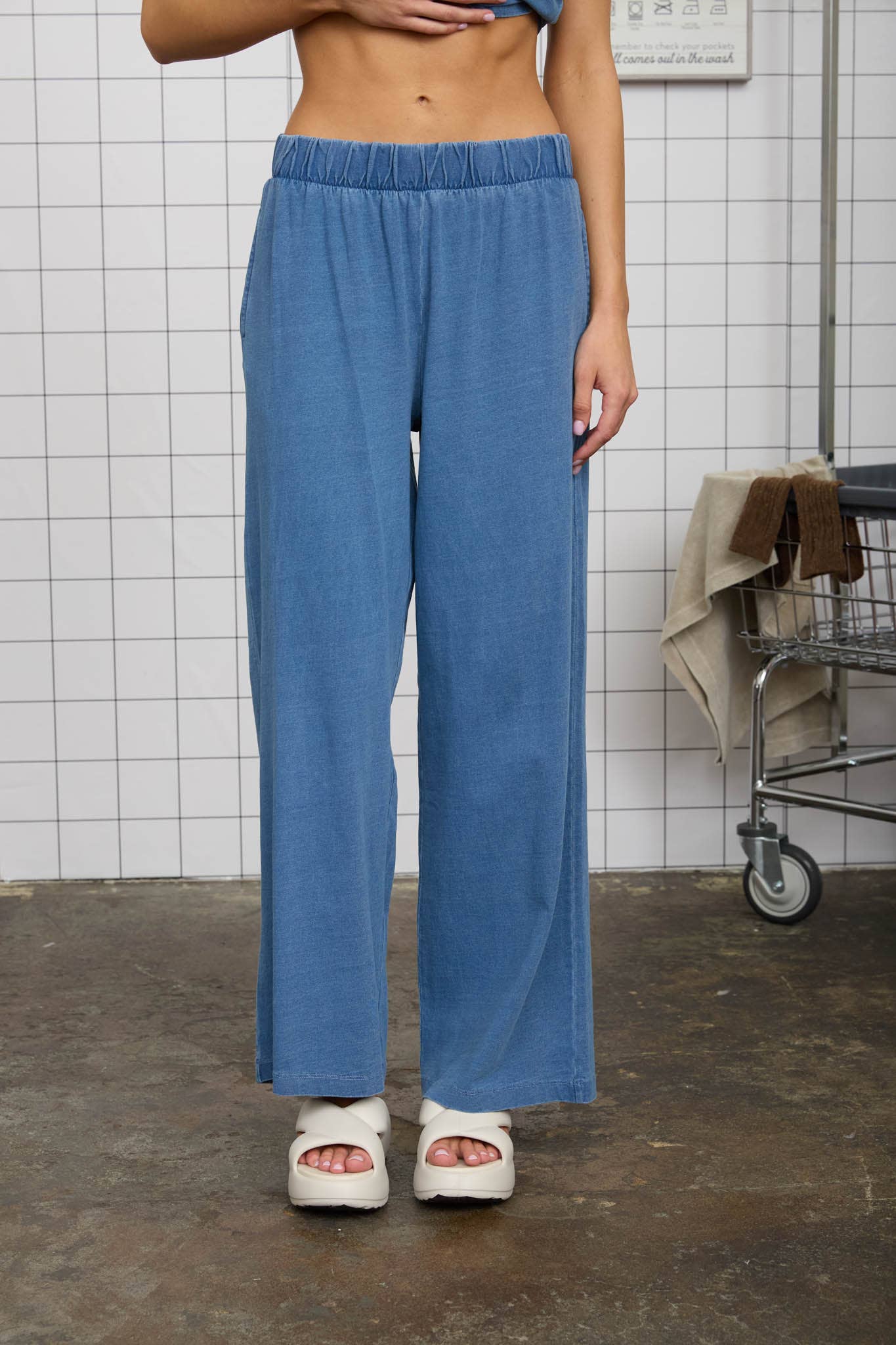 Lounge About (Dk Blue) Knit Pants