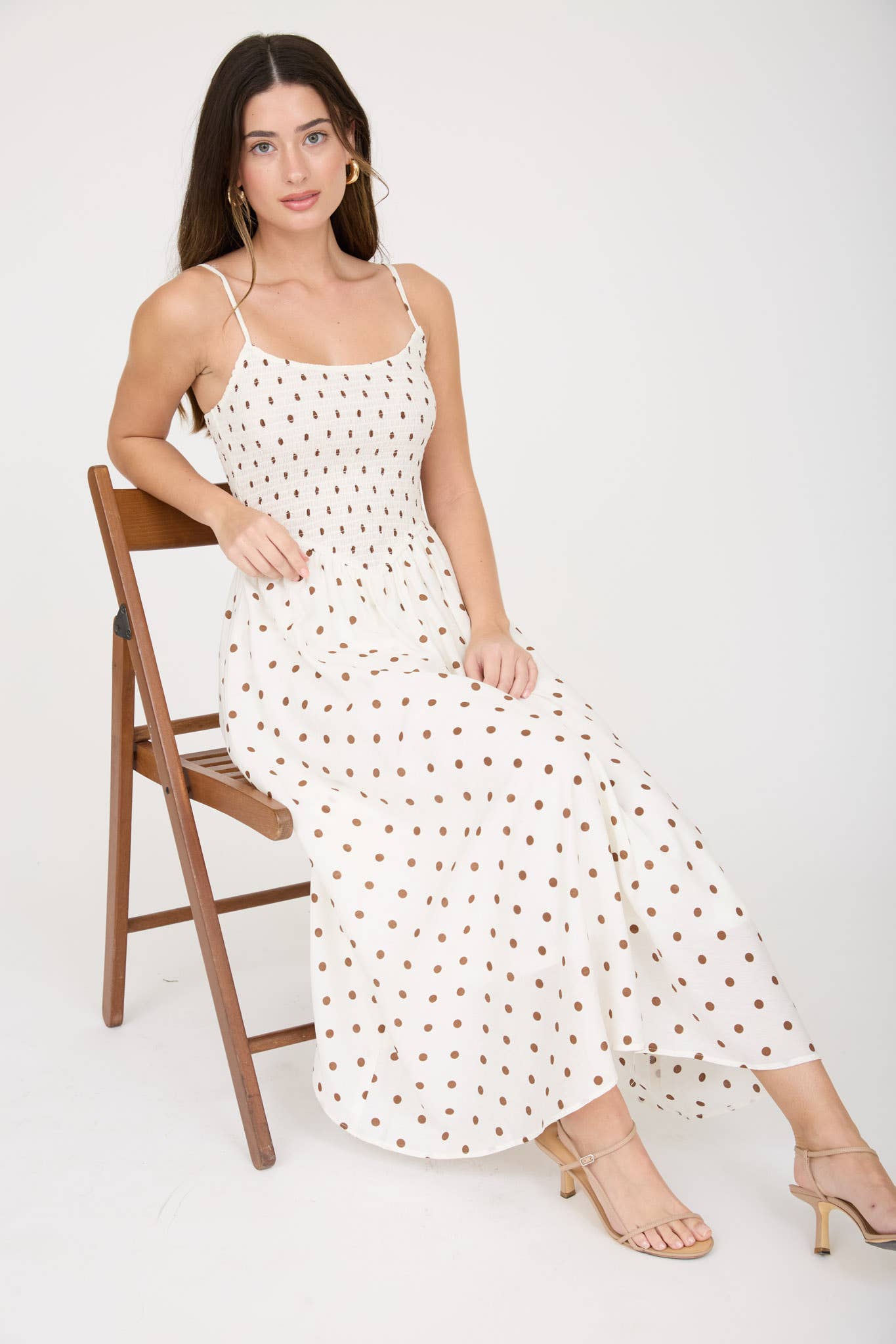 Simply Stated (White) Polka Dot Dress